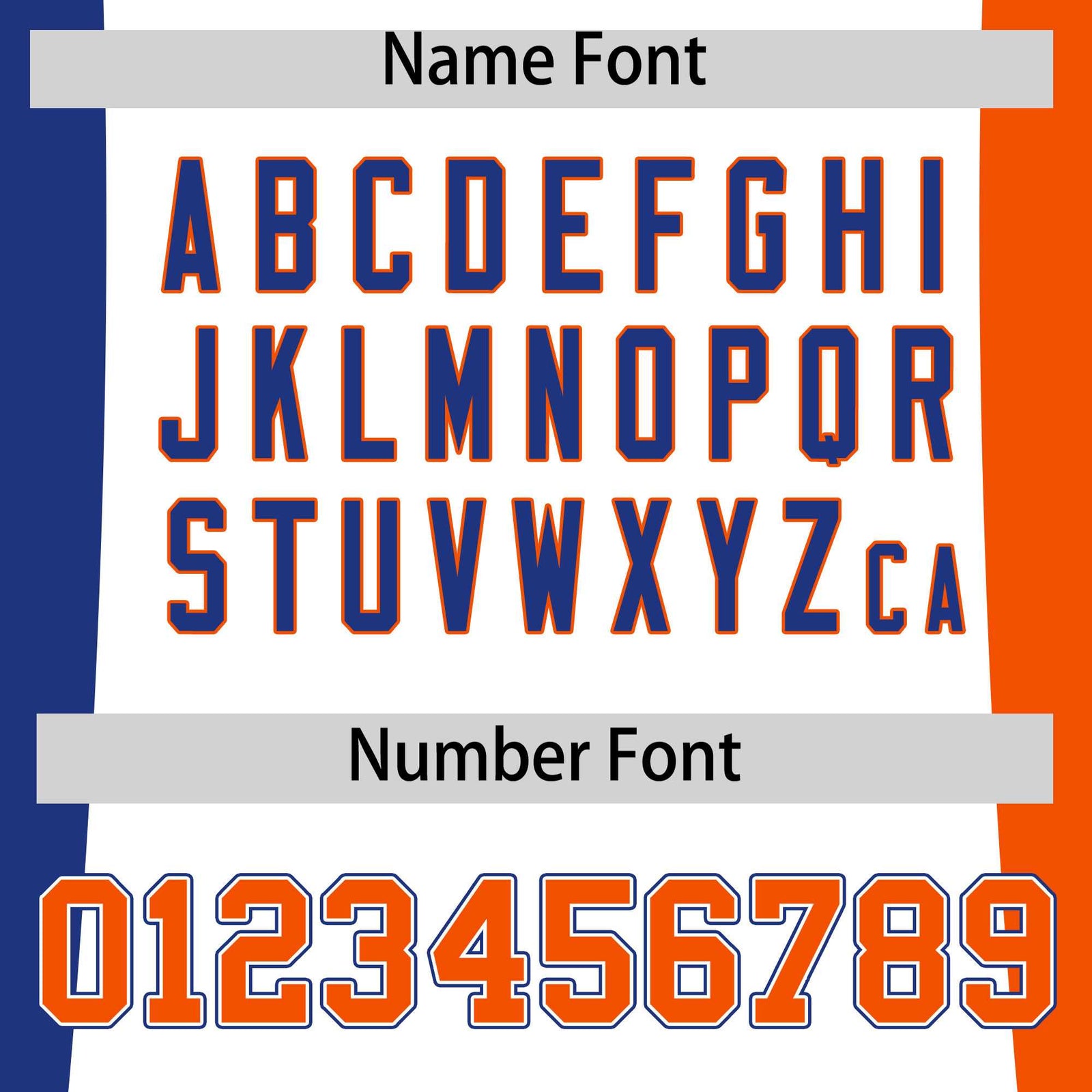 Custom White Royal Blue Orange Personalization Varsity Full-Snap Three Color Blocks Letterman Jacket