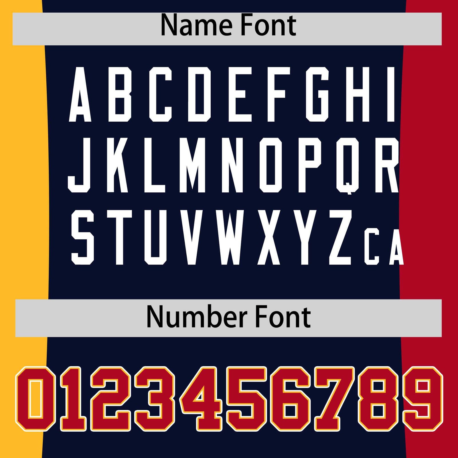 Custom Navy Yellow Red Personalization Varsity Full-Snap Three Color Blocks Letterman Jacket| KXKSHOP