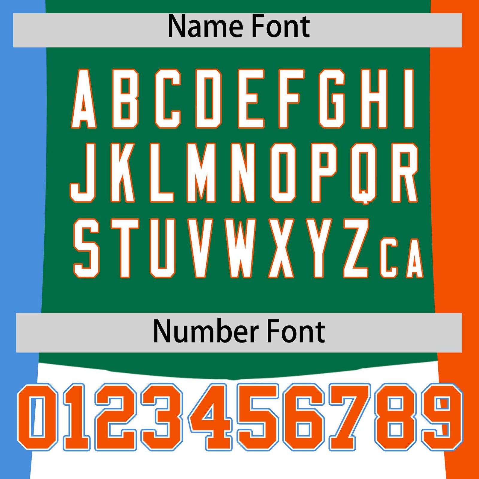 Custom Kelly Green Powder Blue Orange Personalization Varsity Full-Snap Three Color Blocks Letterman Jacket| KXKSHOP