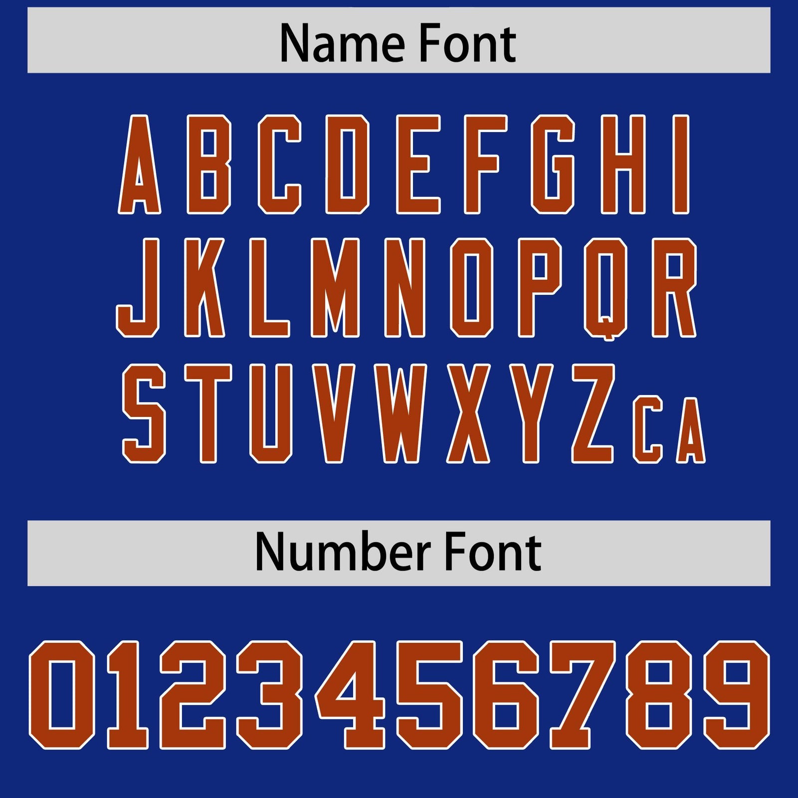 Custom Royal Blue Dark Orange White Full-Snap Varsity Raglan Sleeves Gradient Letterman Jacket