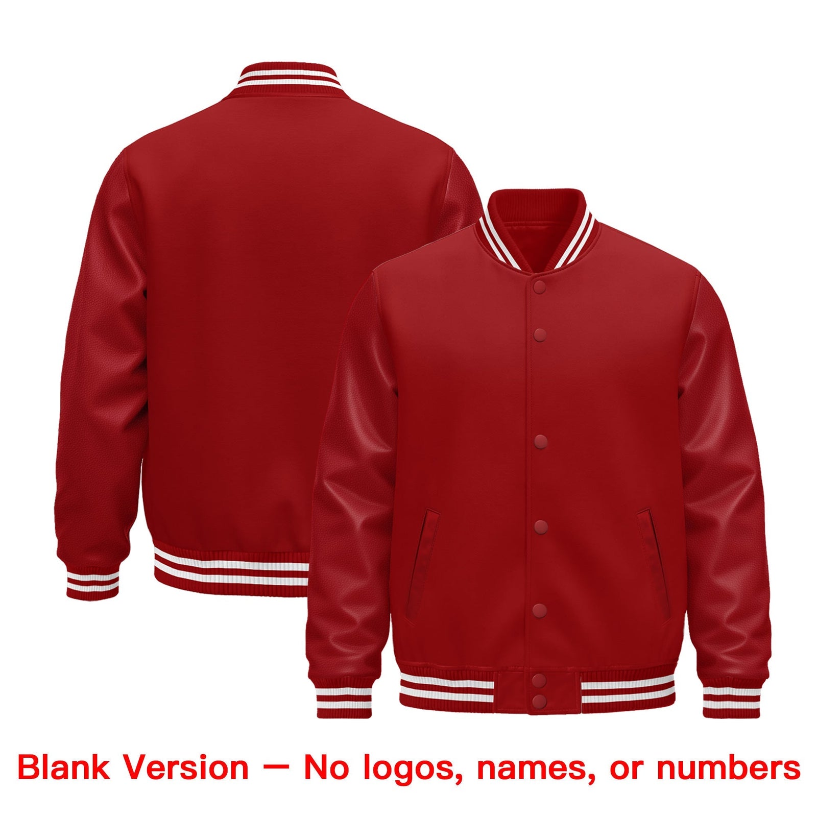 Custom Royal Blue White Classic Style Leather Sleeves Wrinkle-Resistant Jacket| KXKSHOP