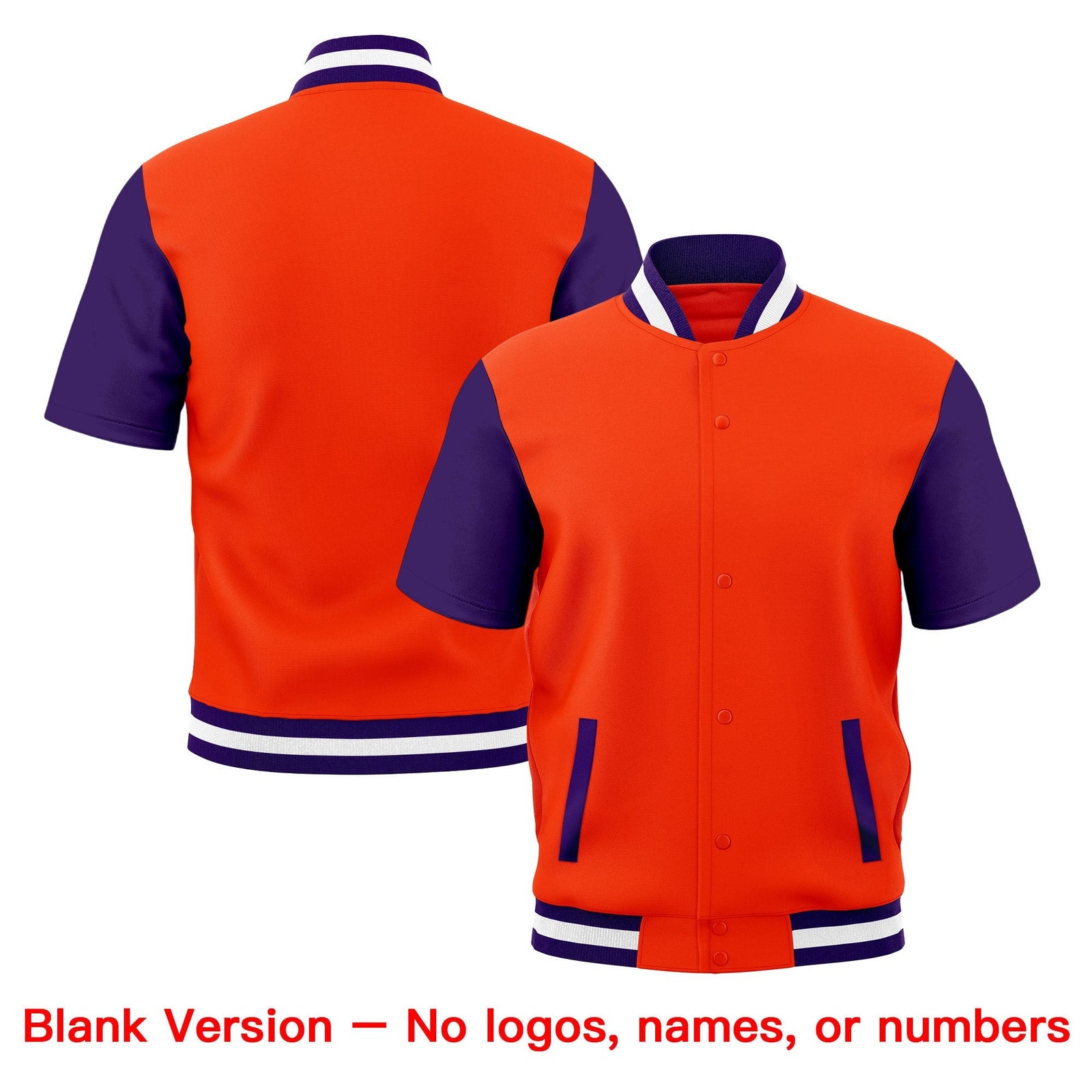 Custom Purple White Full-Snap Classic Style Jacket| KXKSHOP