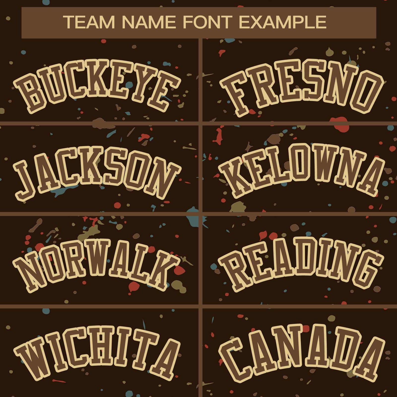 Custom Brown Khaki Varsity Full-Zip Splash Graffiti Pattern Letterman Jacket