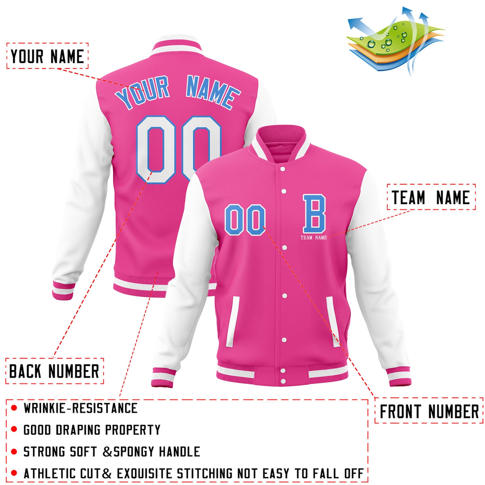 Custom Full-Snap Baseball Coats and Personalized Stitched Varsity Jackets