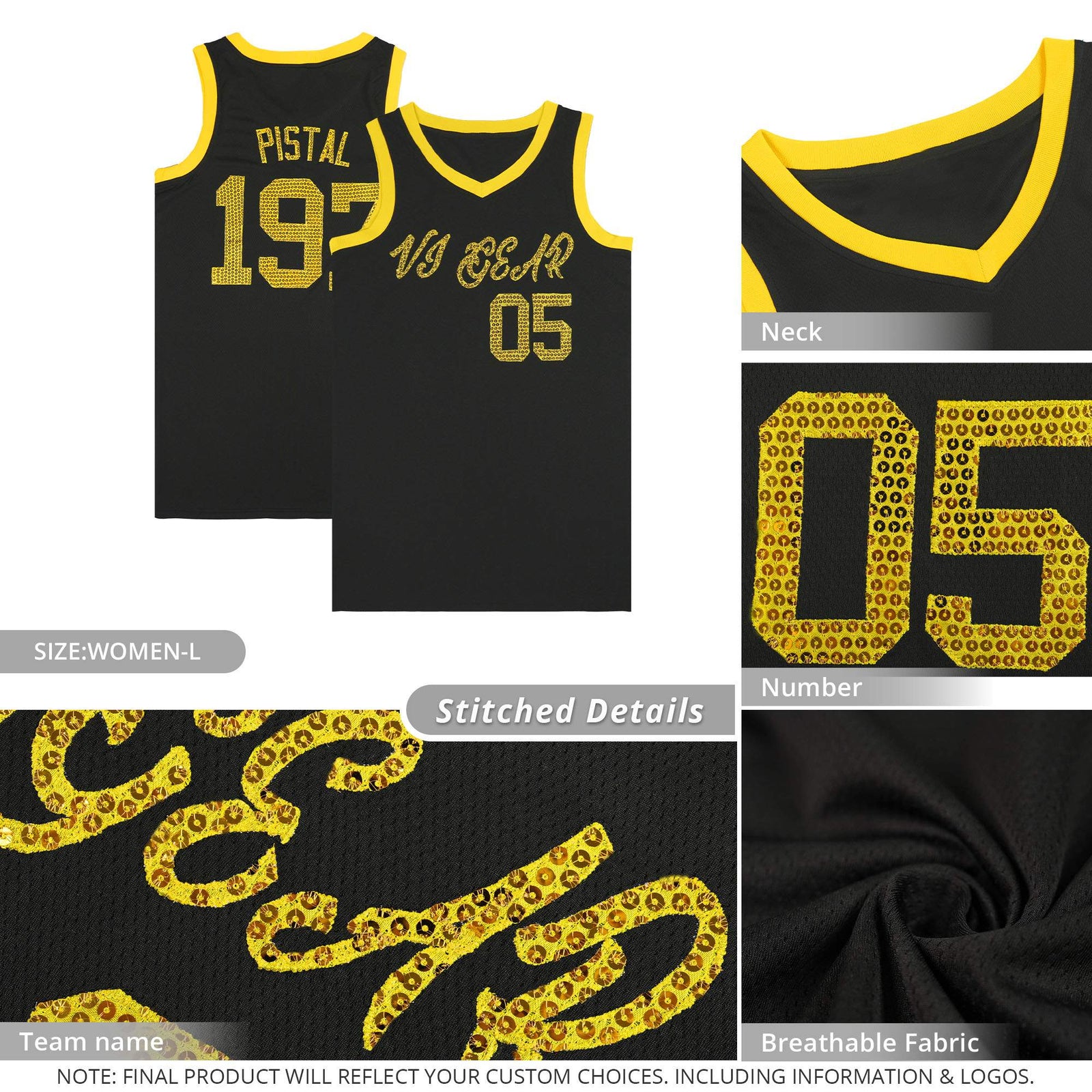 Custom Pink Sequined Tops Athletic Basketball Jersey