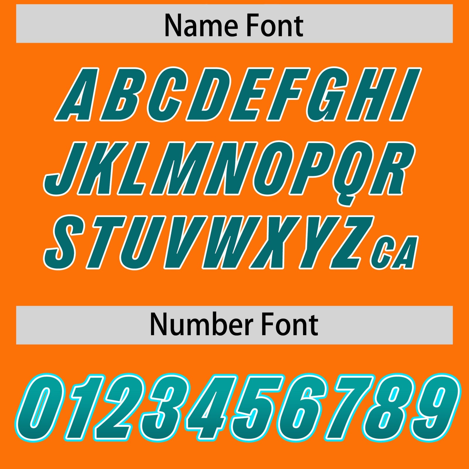 Custom Orange Aqua and Aqua Sides Gradient Fashion Personalized Team Football Jersey