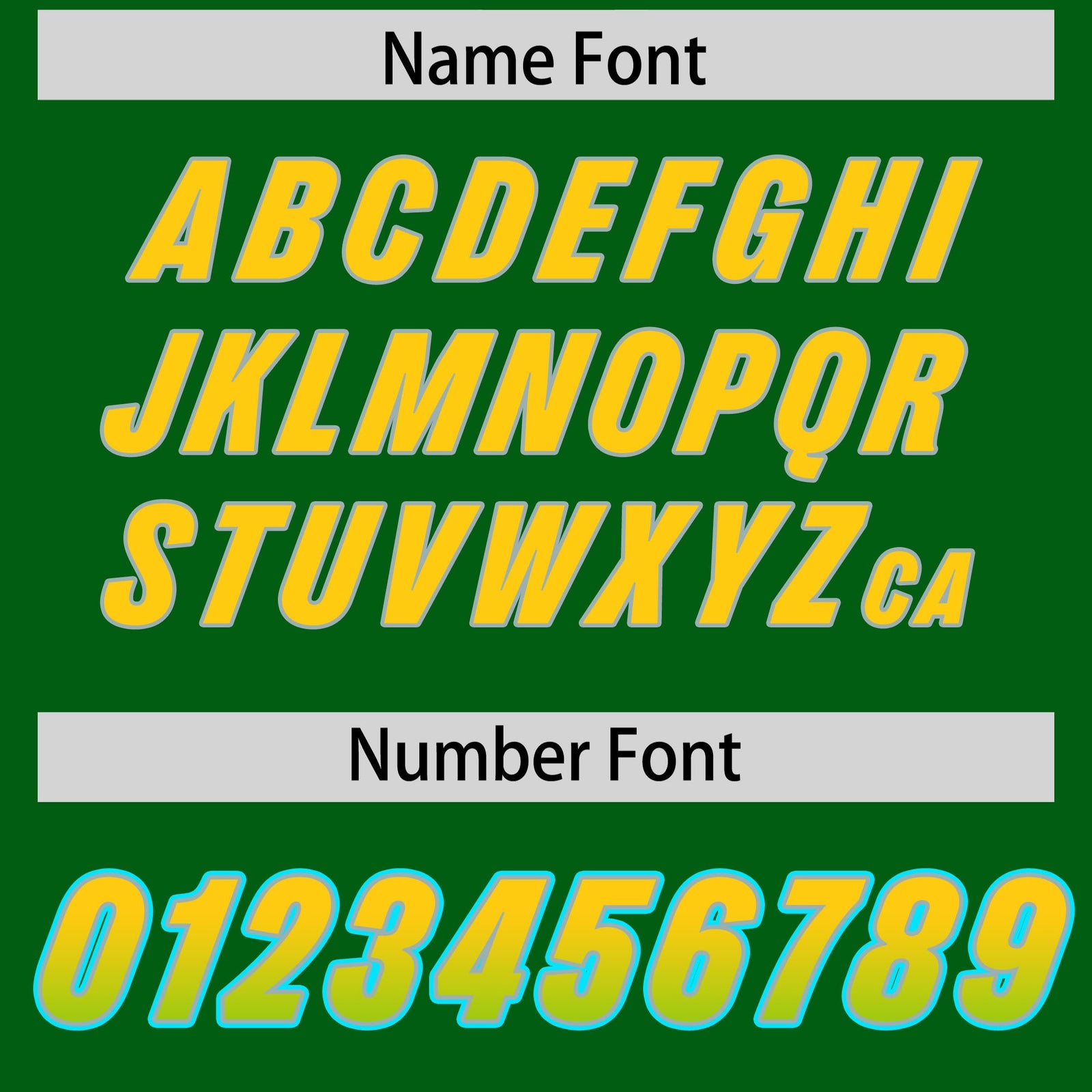 Custom Kelly Green Gold Sides Gradient Fashion Personalized Team Football Jersey