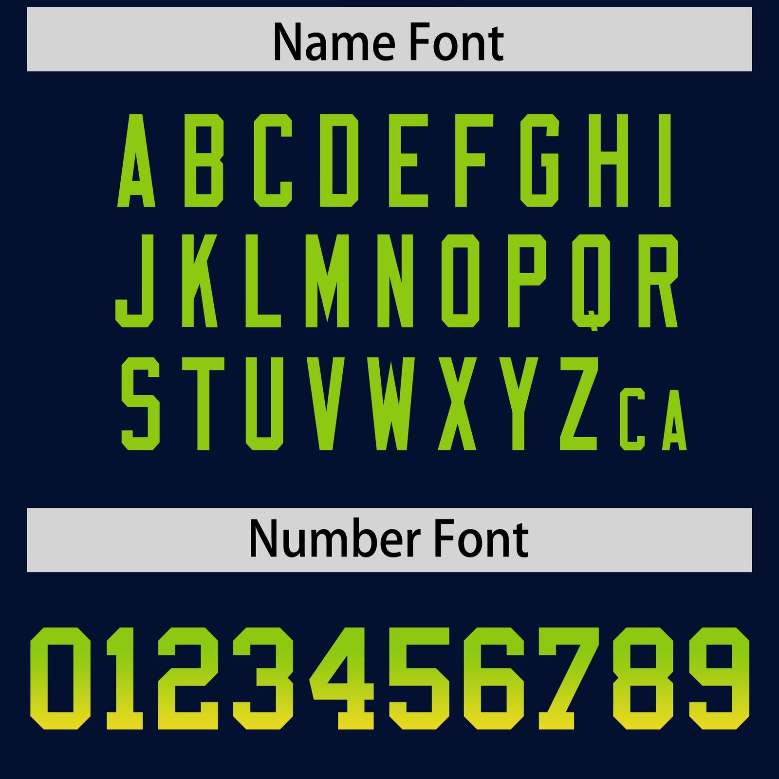 Custom Navy Neon Green and Gold Sides Gradient Fashion Personalized Team Football Jersey