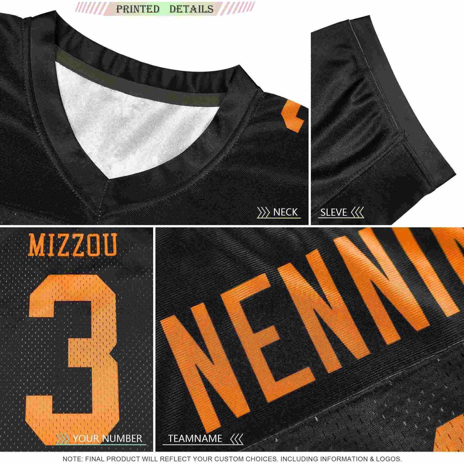 Custom Royal Orange Gradient Fashion Outdoor Authentic Football Jersey