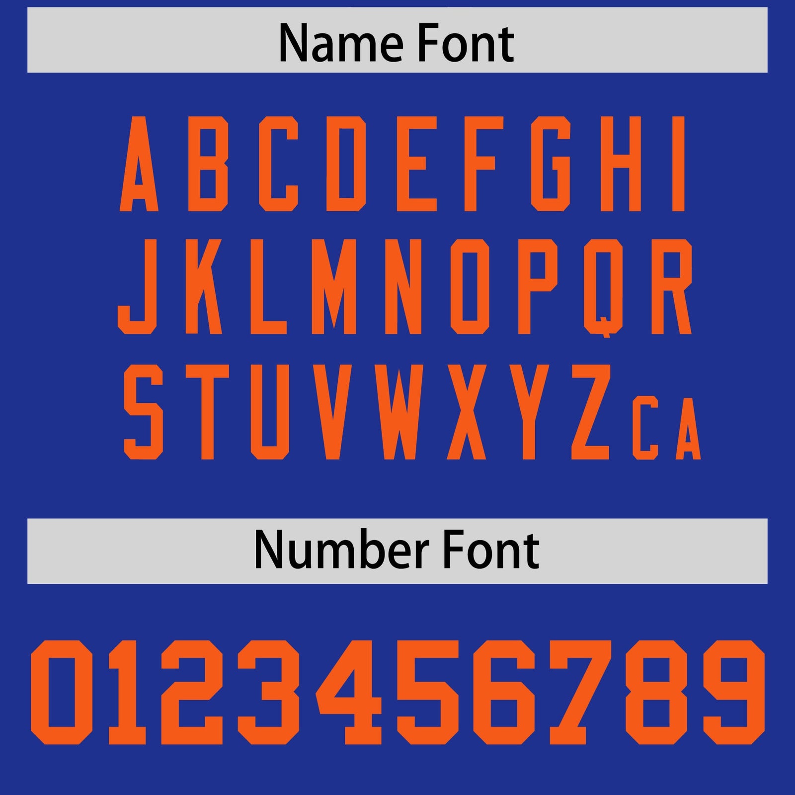 Custom Royal Orange Personalized Neckline Square Classic Authentic Football Jersey