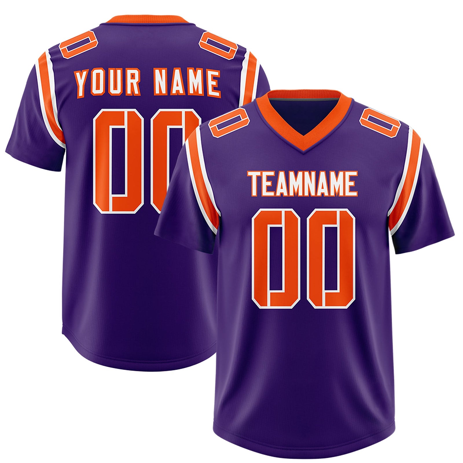 Custom Purple Personalized Shoulder Cut Two-Tone Authentic Football Jersey