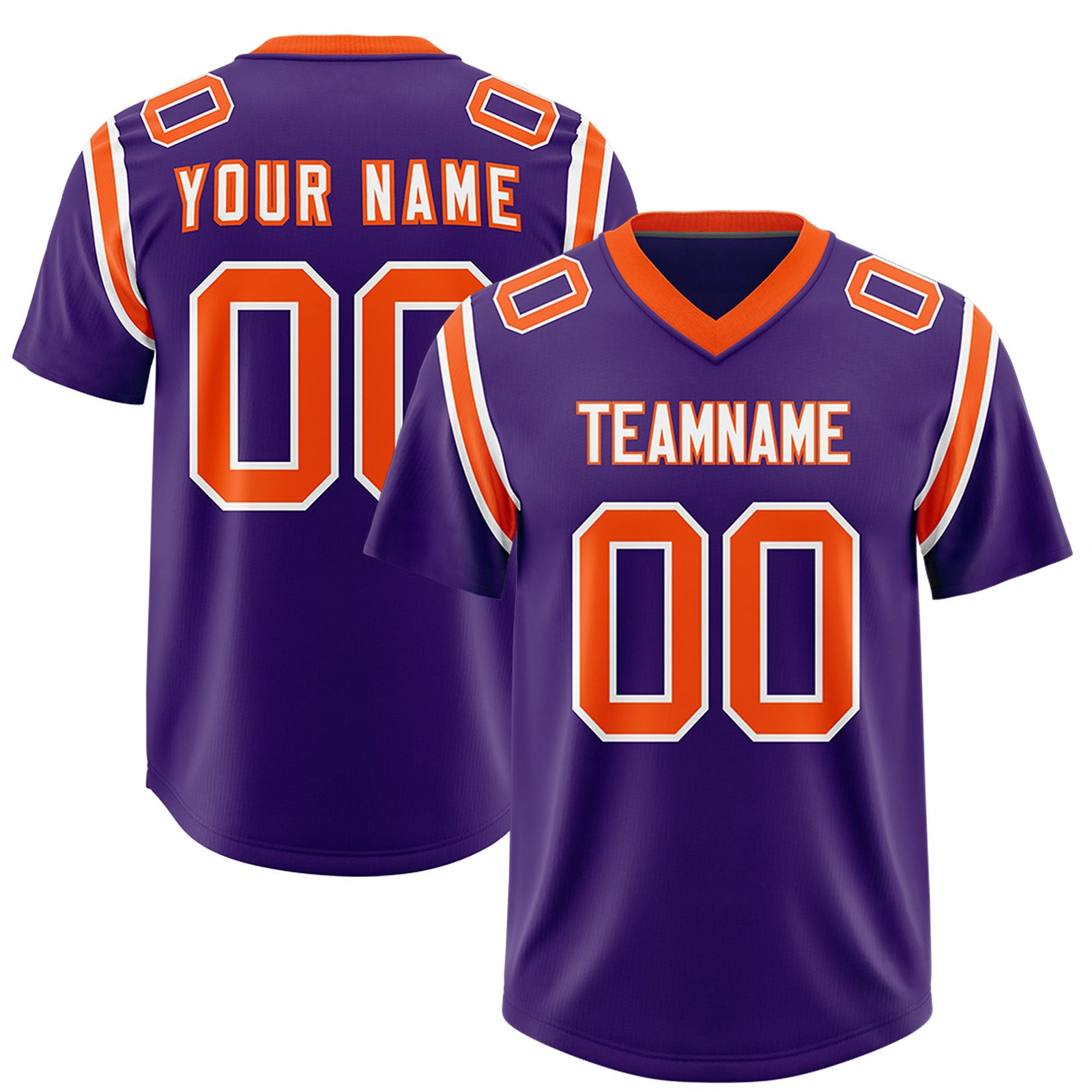 Custom Purple Personalized Shoulder Cut Two-Tone Authentic Football Jersey