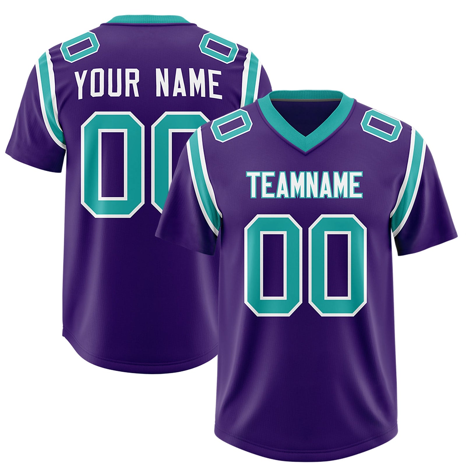 Custom Purple Personalized Shoulder Cut Two-Tone Authentic Football Jersey