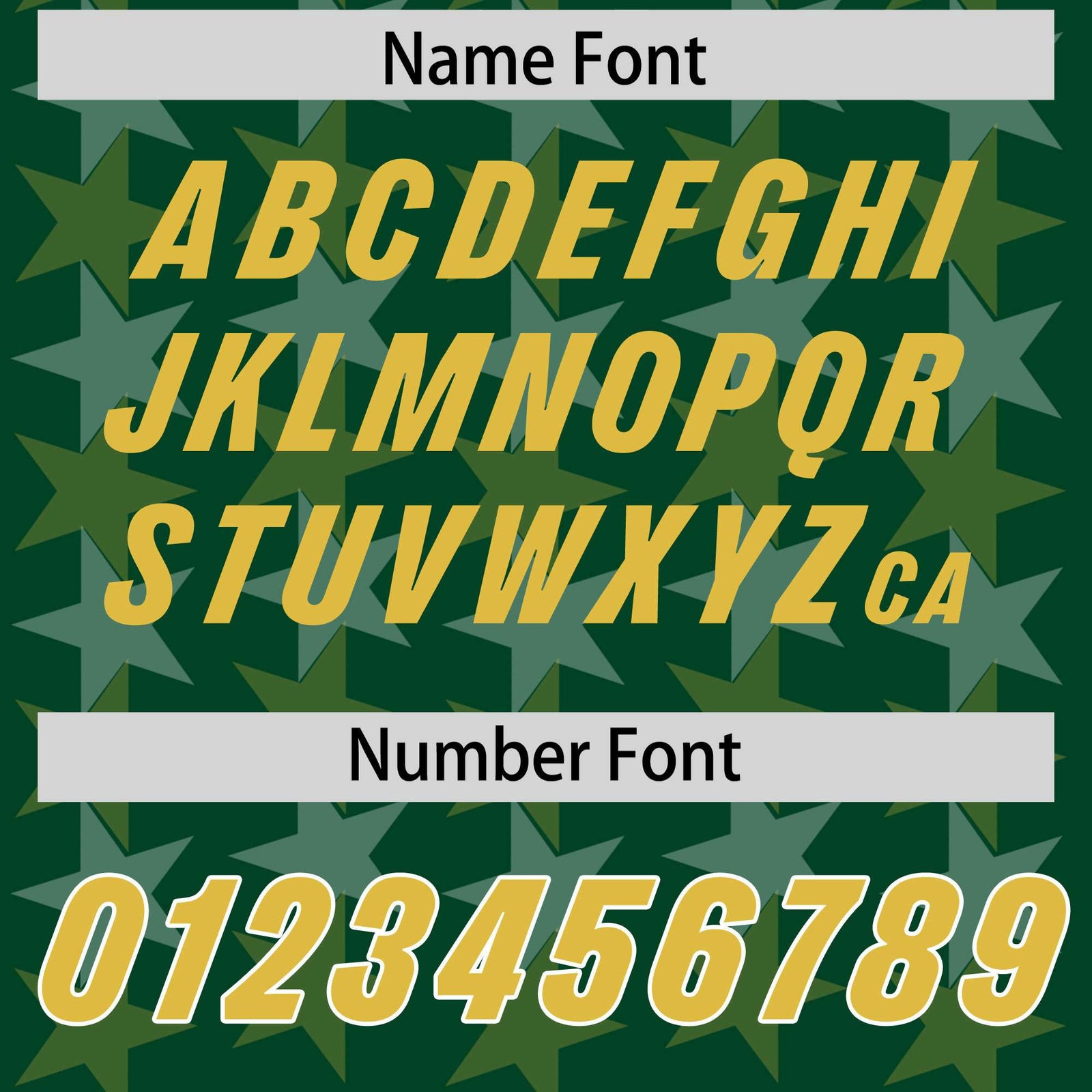 Custom Green Old Gold Personalized All Star Graffiti Pattern Authentic Football Jersey