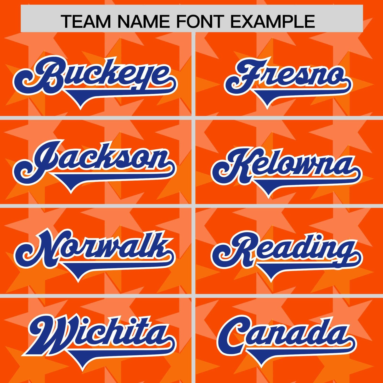 Custom Orange Royal Personalized All Star Graffiti Pattern Authentic Football Jersey