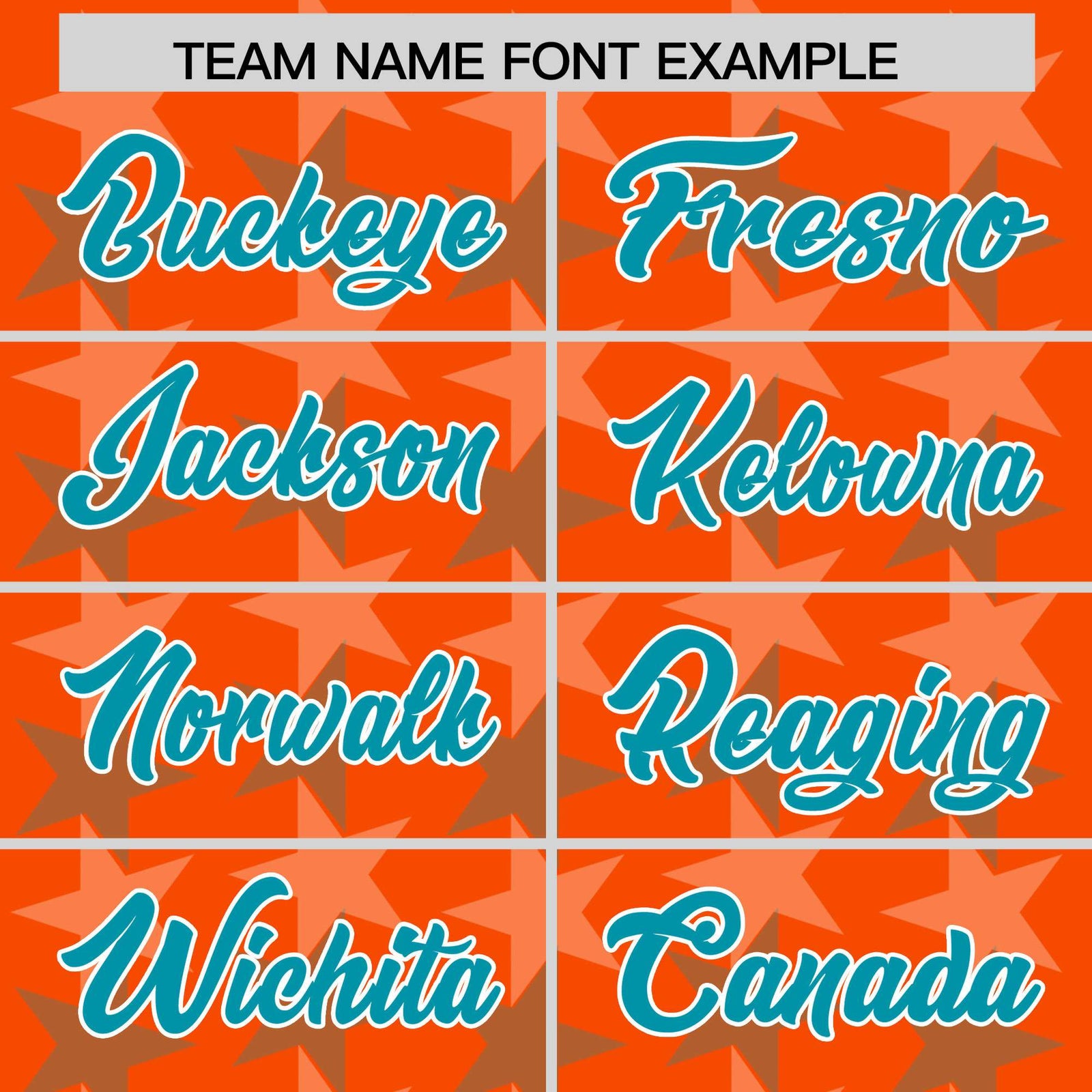 Custom Orange Aqua Personalized All Star Graffiti Pattern Authentic Football Jersey