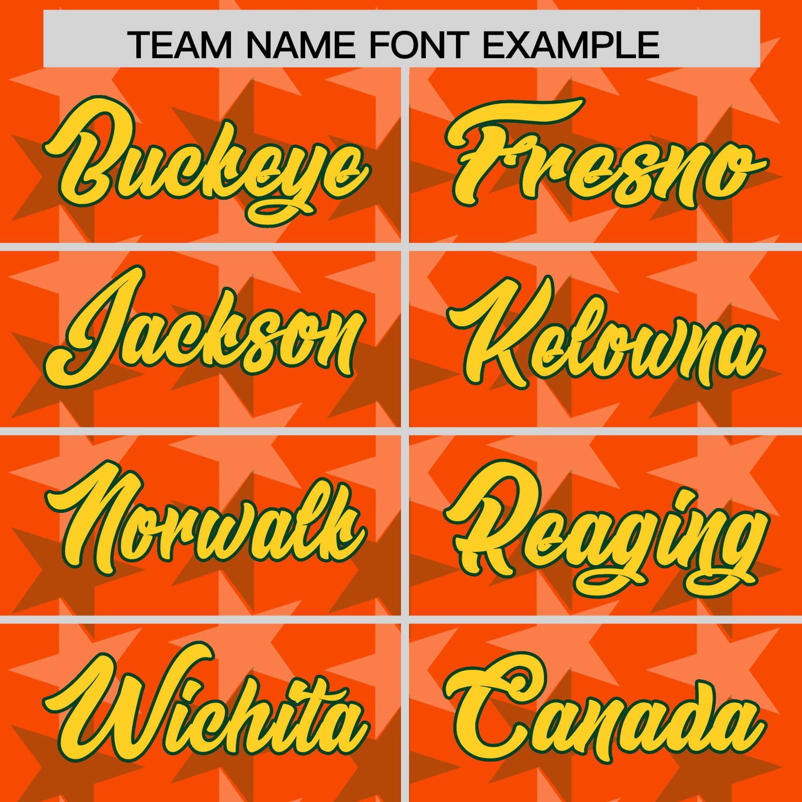 Custom Orange Green Personalized All Star Graffiti Pattern Authentic Football Jersey