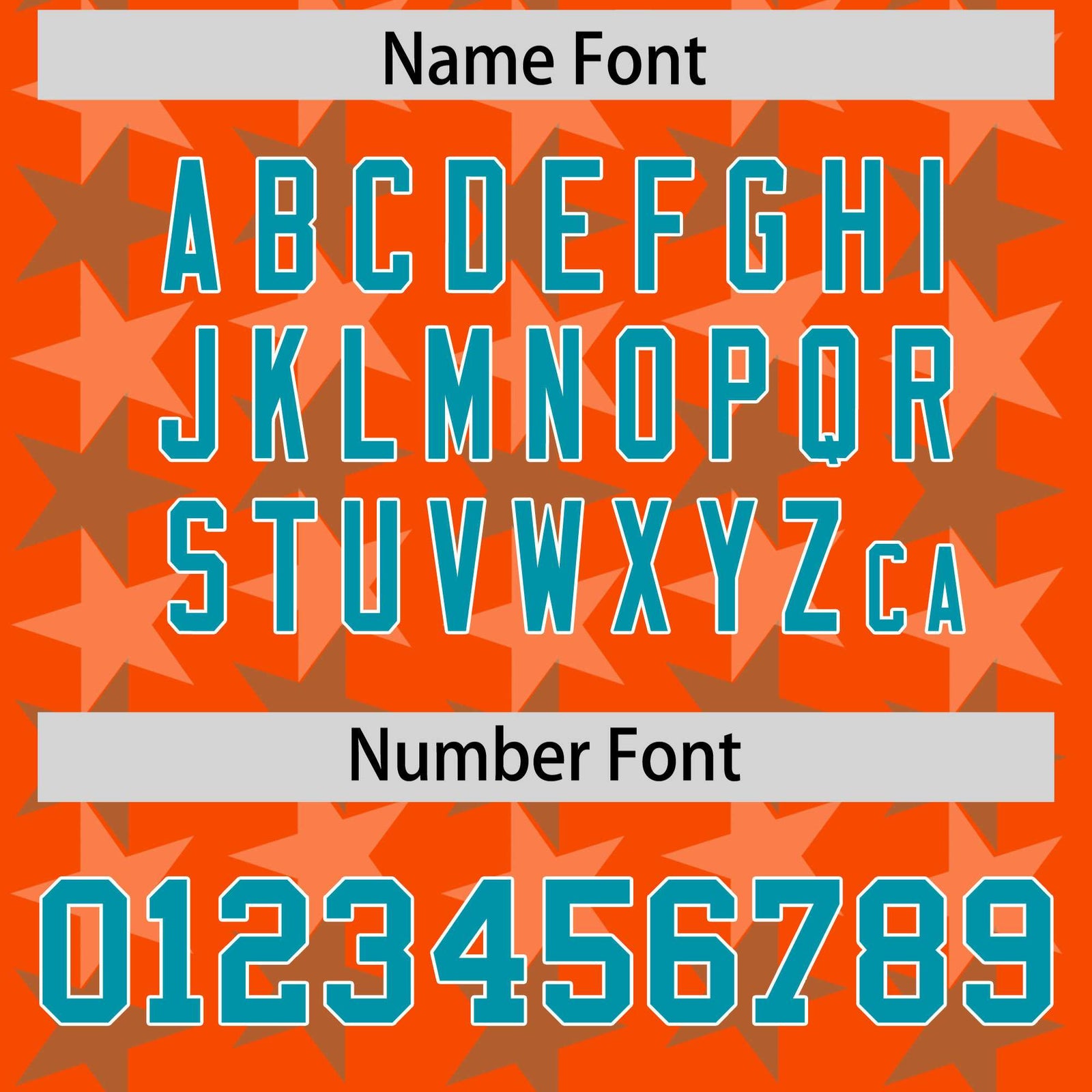 Custom Orange Aqua Personalized All Star Graffiti Pattern Authentic Football Jersey