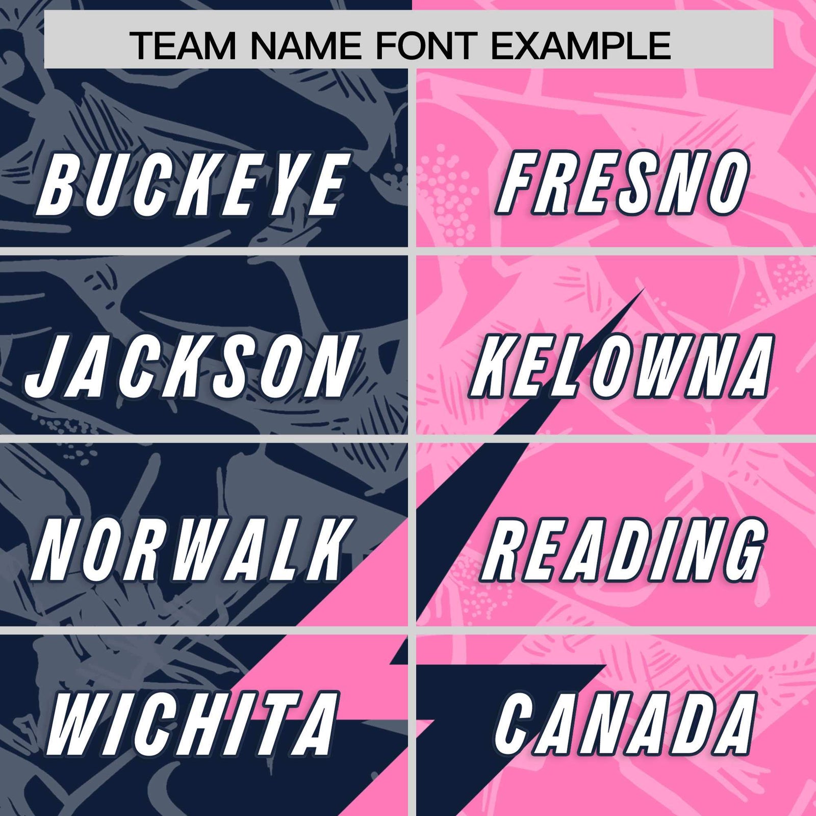 Custom Pink Navy Split Personalized Lightning Pattern Football Jersey