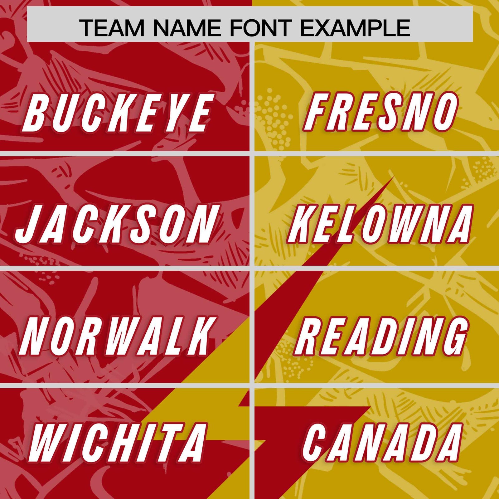 Custom Old Gold Red Split Personalized Lightning Pattern Football Jersey