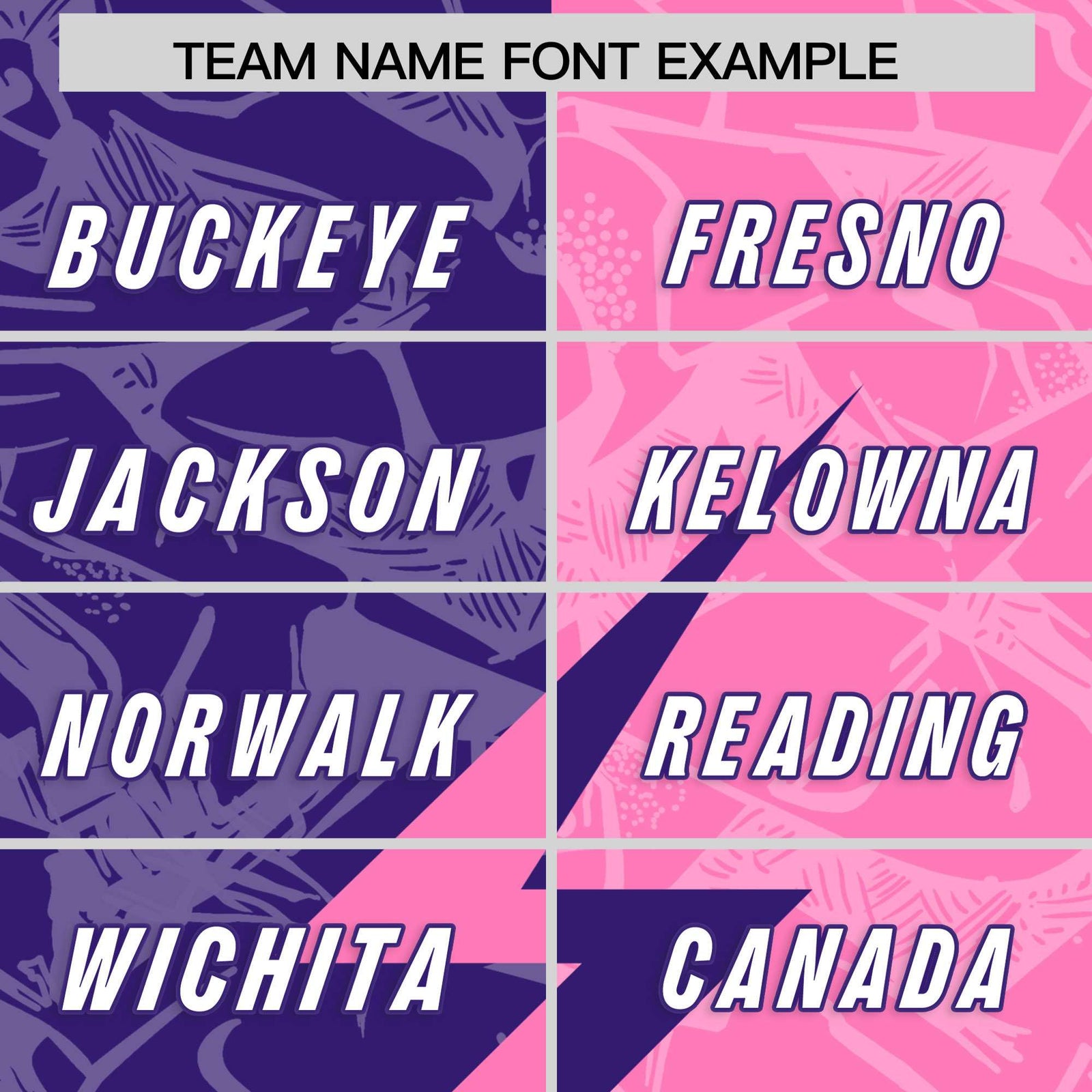 Custom Pink Purple Split Personalized Lightning Pattern Football Jersey