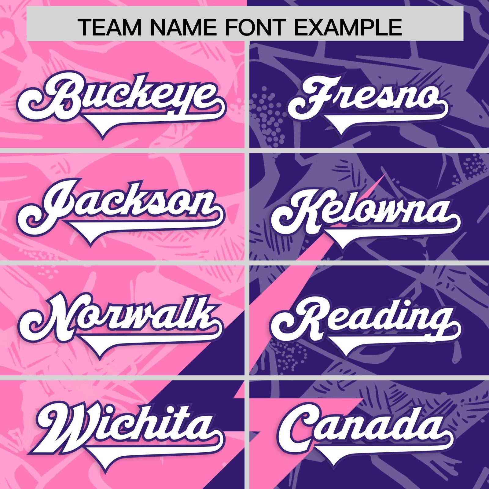 Custom Purple Pink Split Personalized Lightning Pattern Football Jersey
