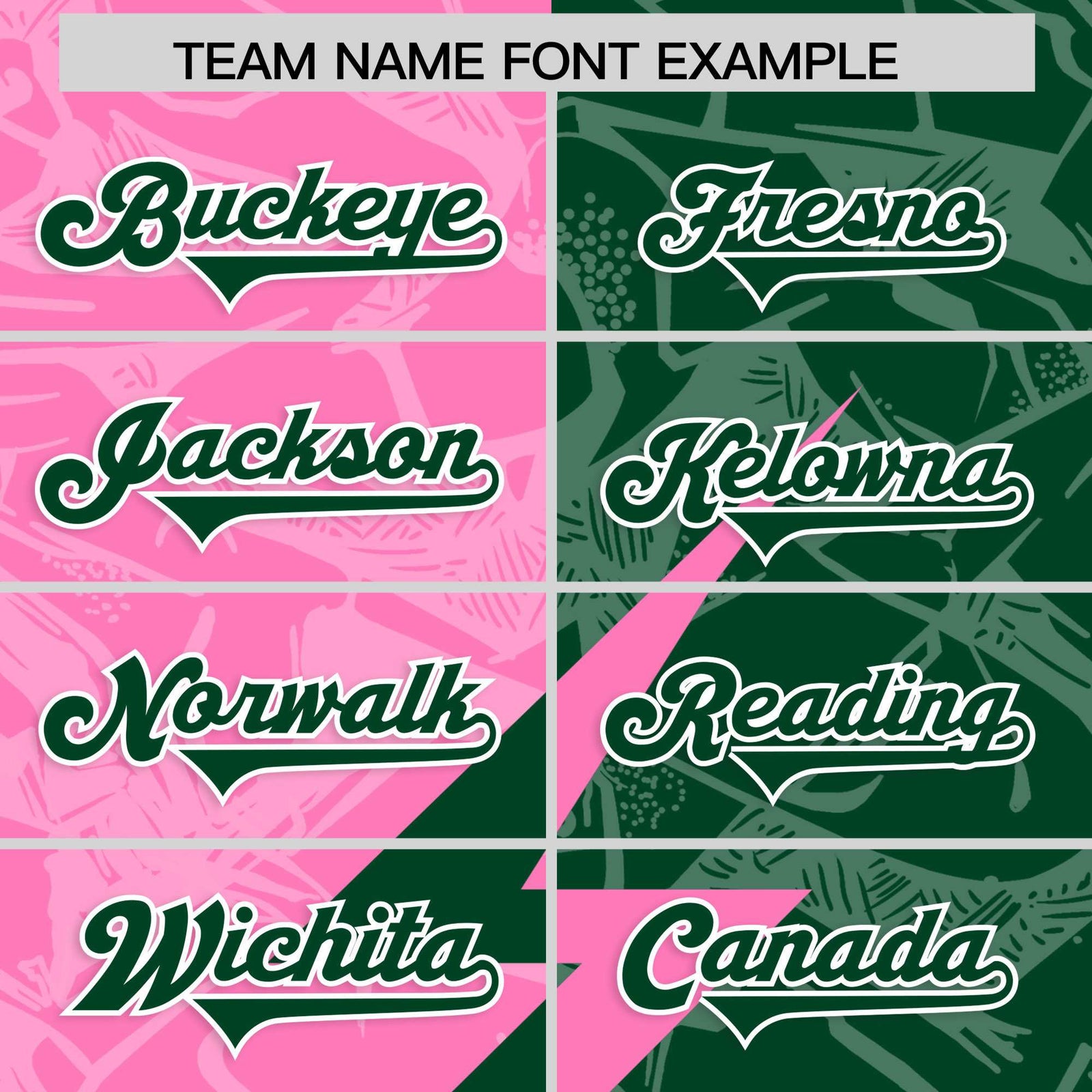 Custom Pink Green Split Personalized Lightning Pattern Football Jersey