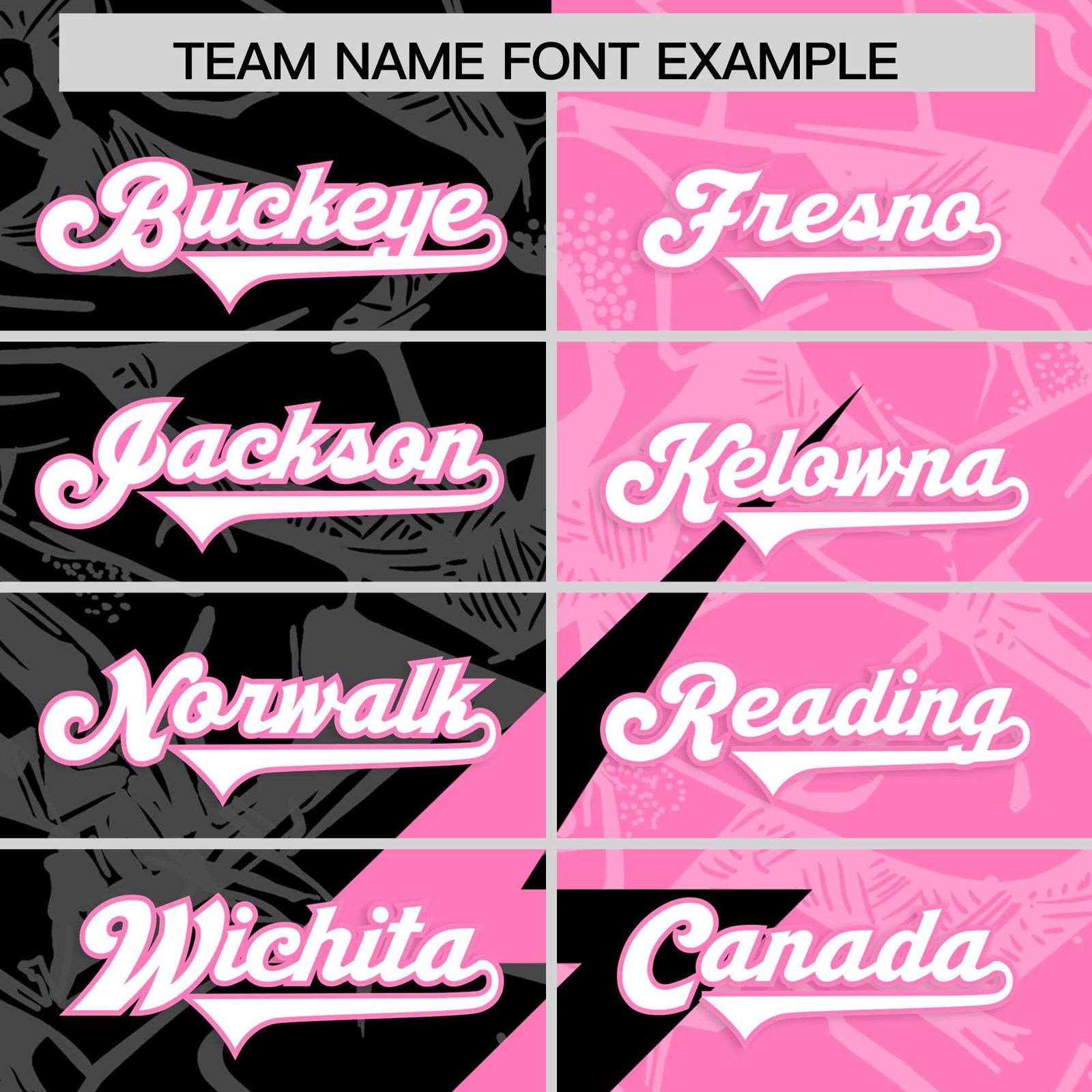 Custom Pink Black Split Personalized Lightning Pattern Football Jersey
