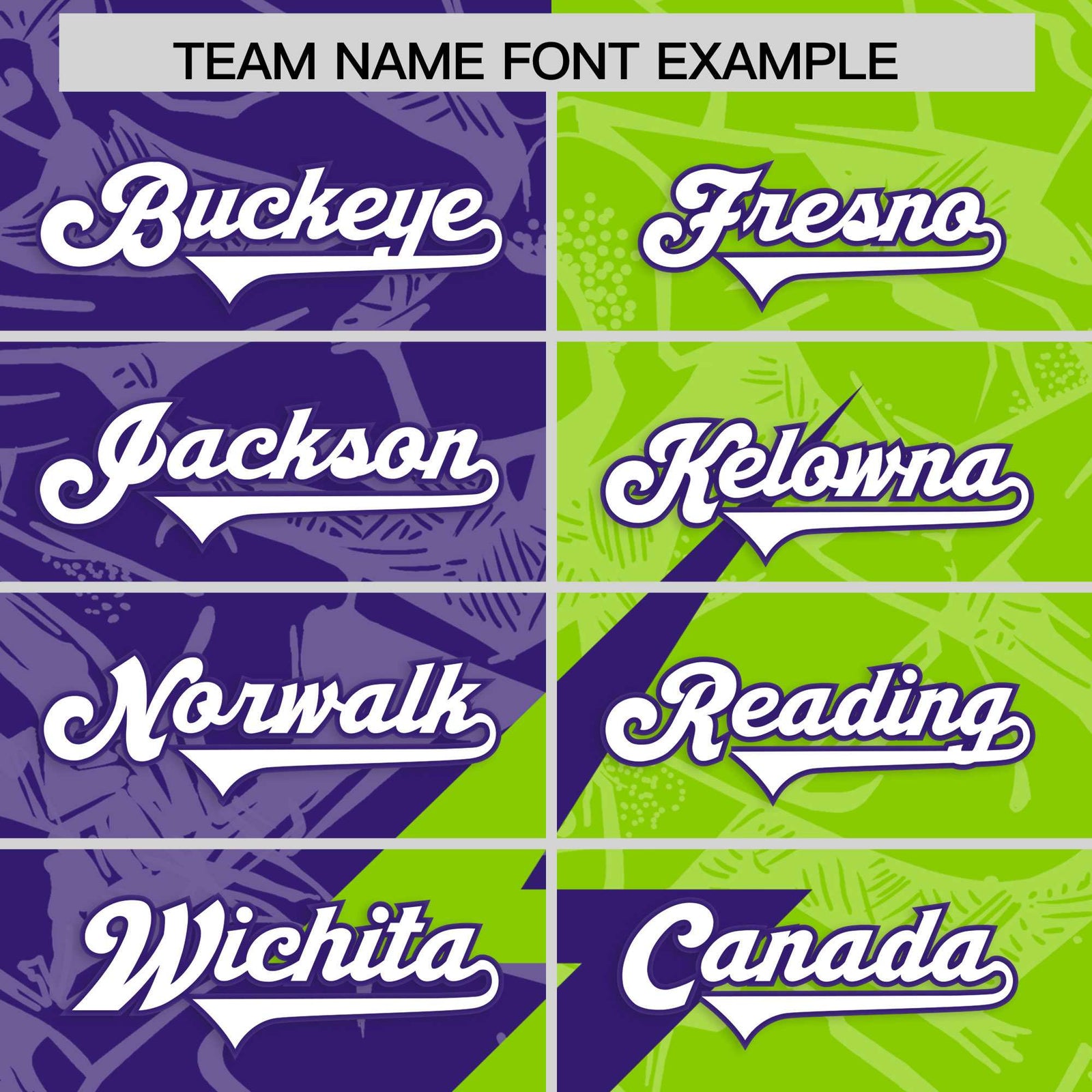 Custom Neon Green Purple Split Personalized Lightning Pattern Football Jersey