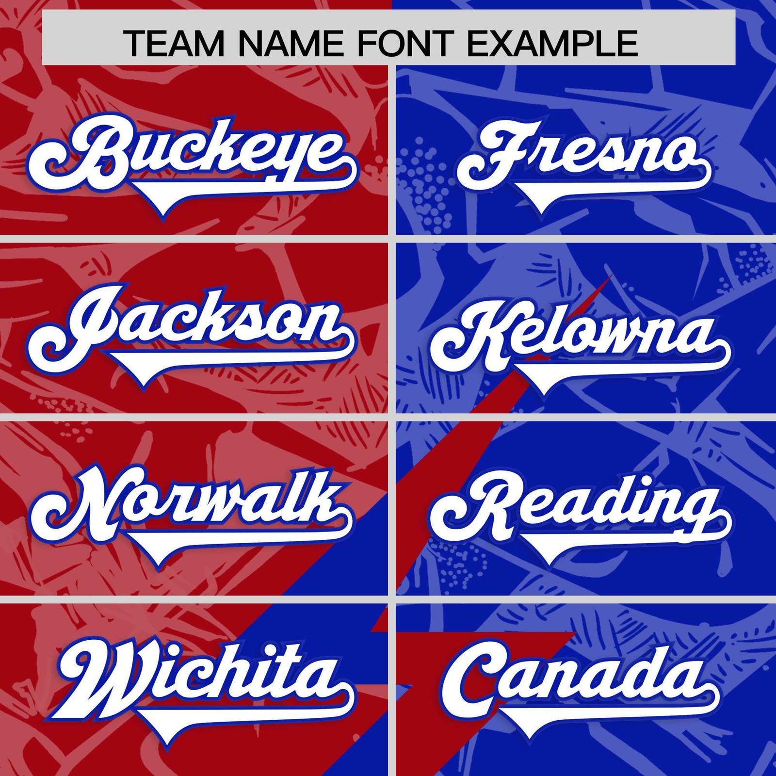 Custom Royal Red Split Personalized Lightning Pattern Football Jersey