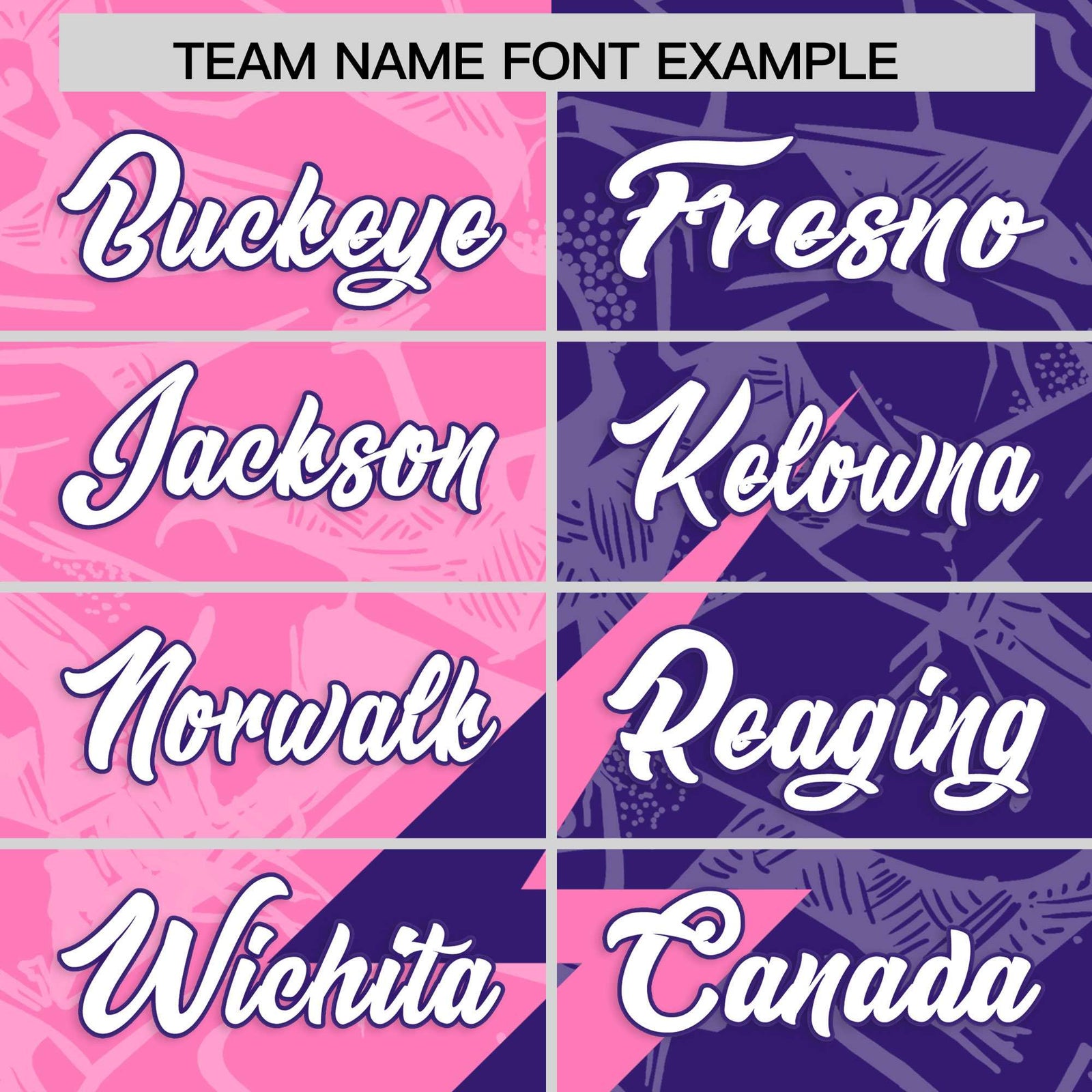 Custom Purple Pink Split Personalized Lightning Pattern Football Jersey