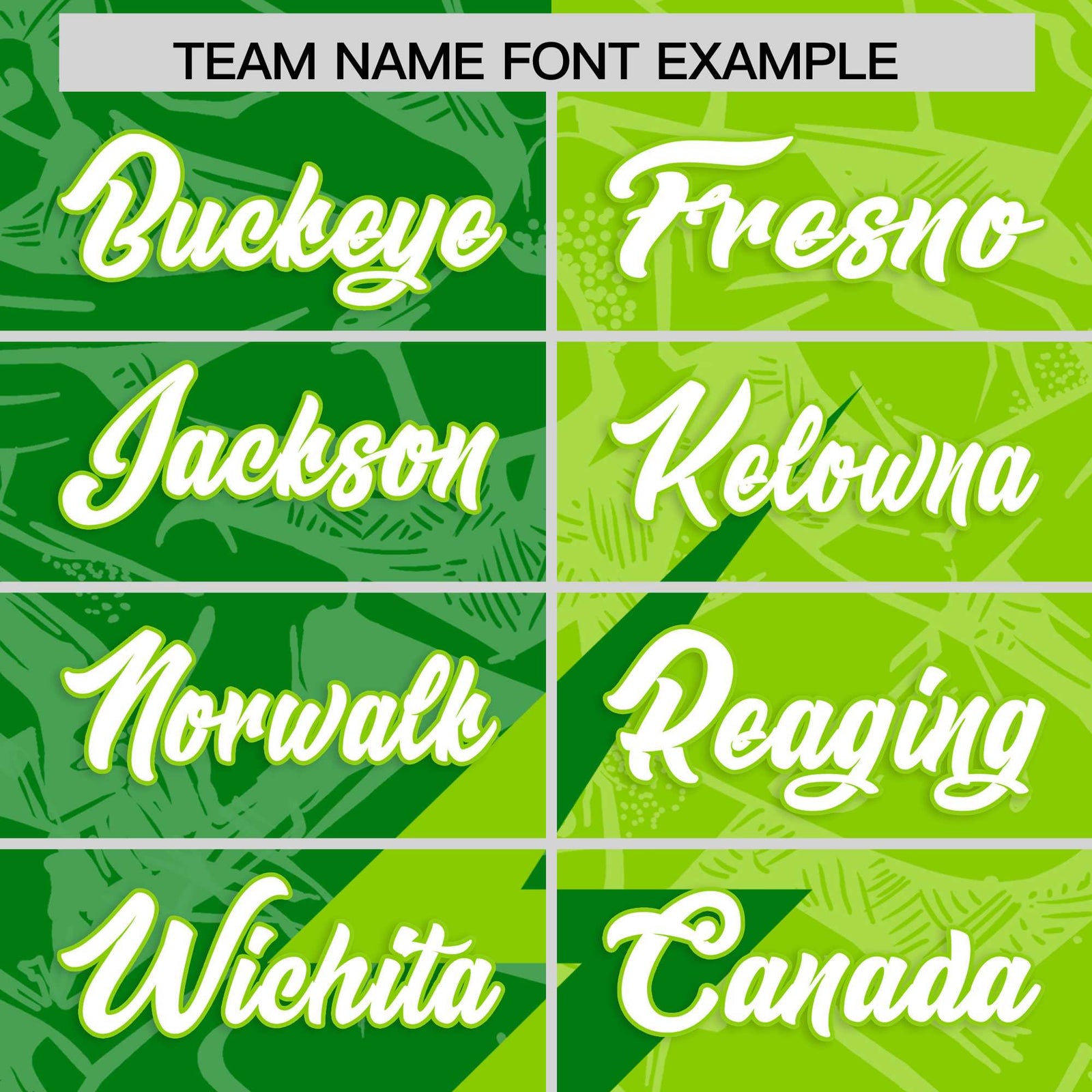 Custom Neon Green Kelly Green Split Personalized Lightning Pattern Football Jersey