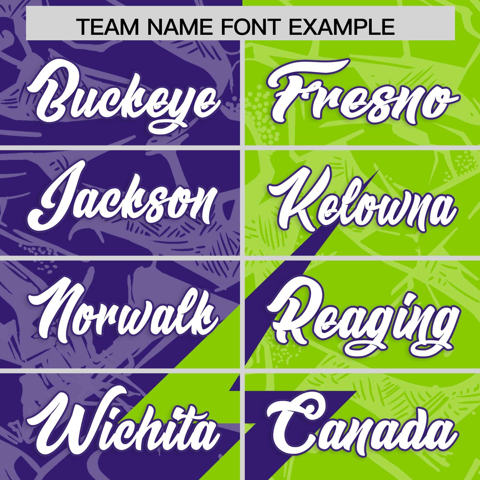 Custom Neon Green Purple Split Personalized Lightning Pattern Football Jersey
