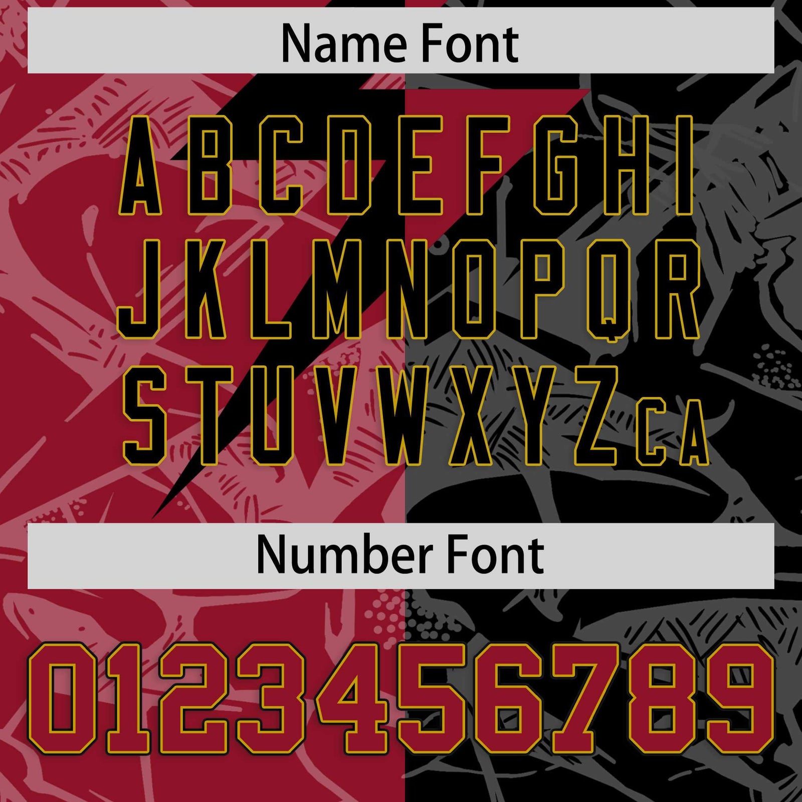 Custom Black Cardinal Split Personalized Lightning Pattern Football Jersey