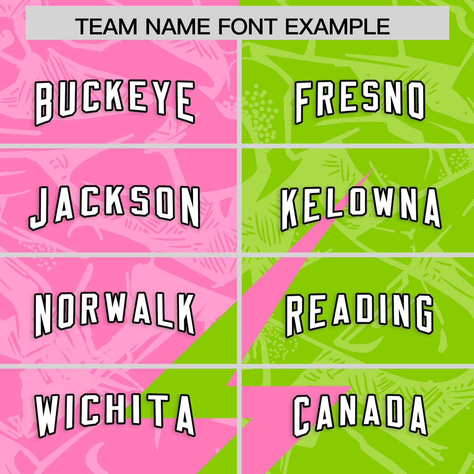 Custom Neon Green Pink Split Personalized Lightning Pattern Football Jersey