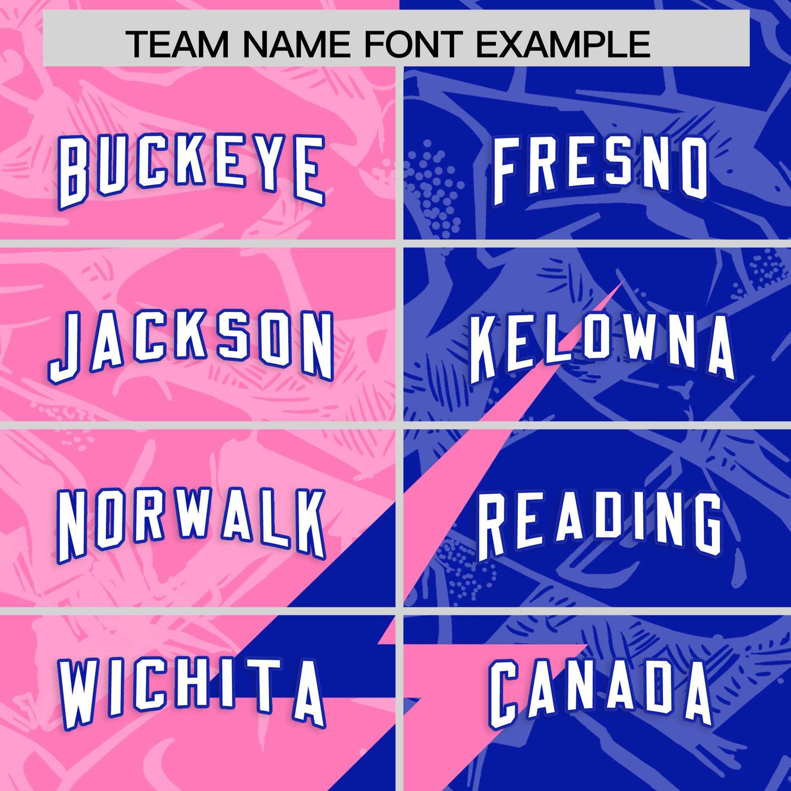 Custom Royal Pink Split Personalized Lightning Pattern Football Jersey