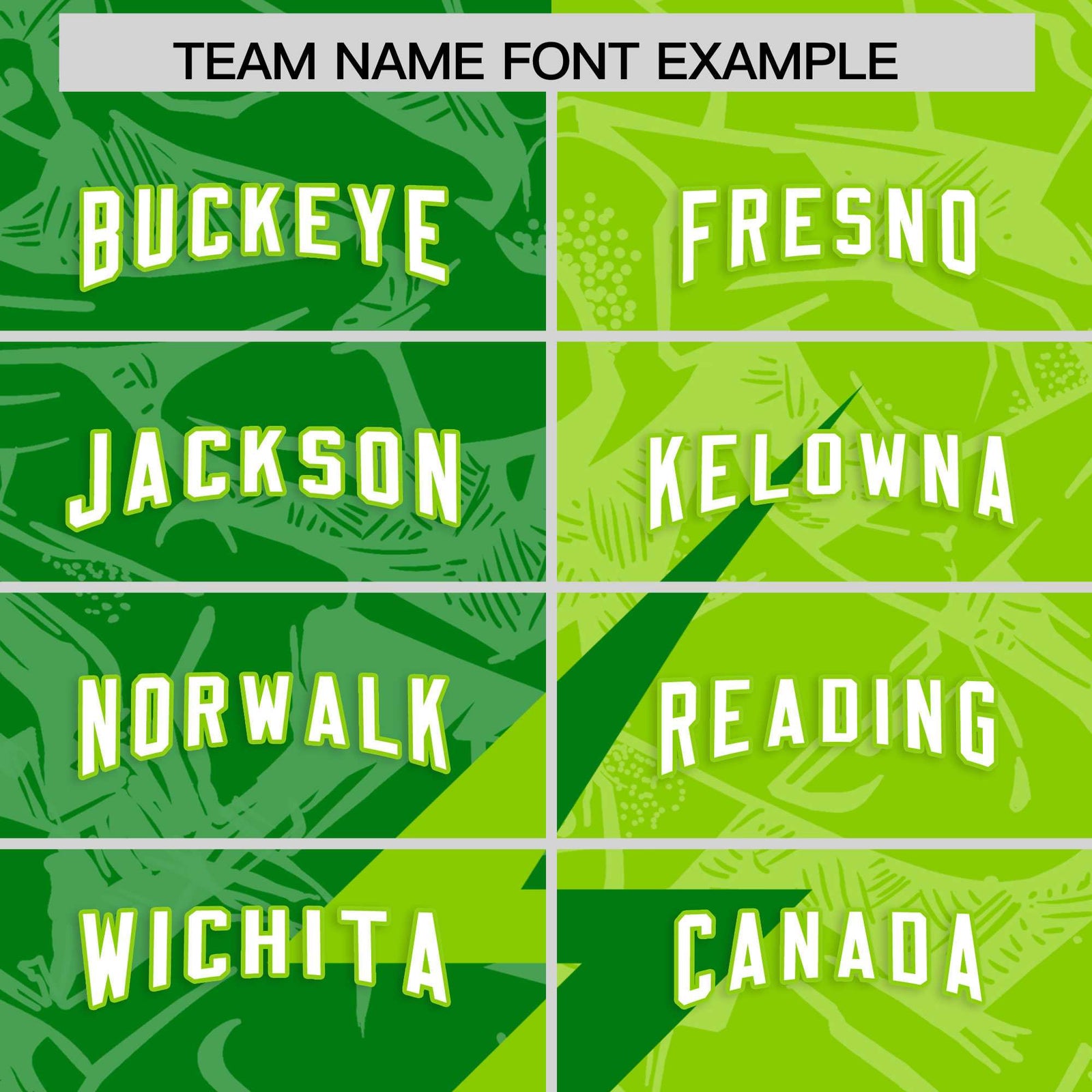 Custom Neon Green Kelly Green Split Personalized Lightning Pattern Football Jersey