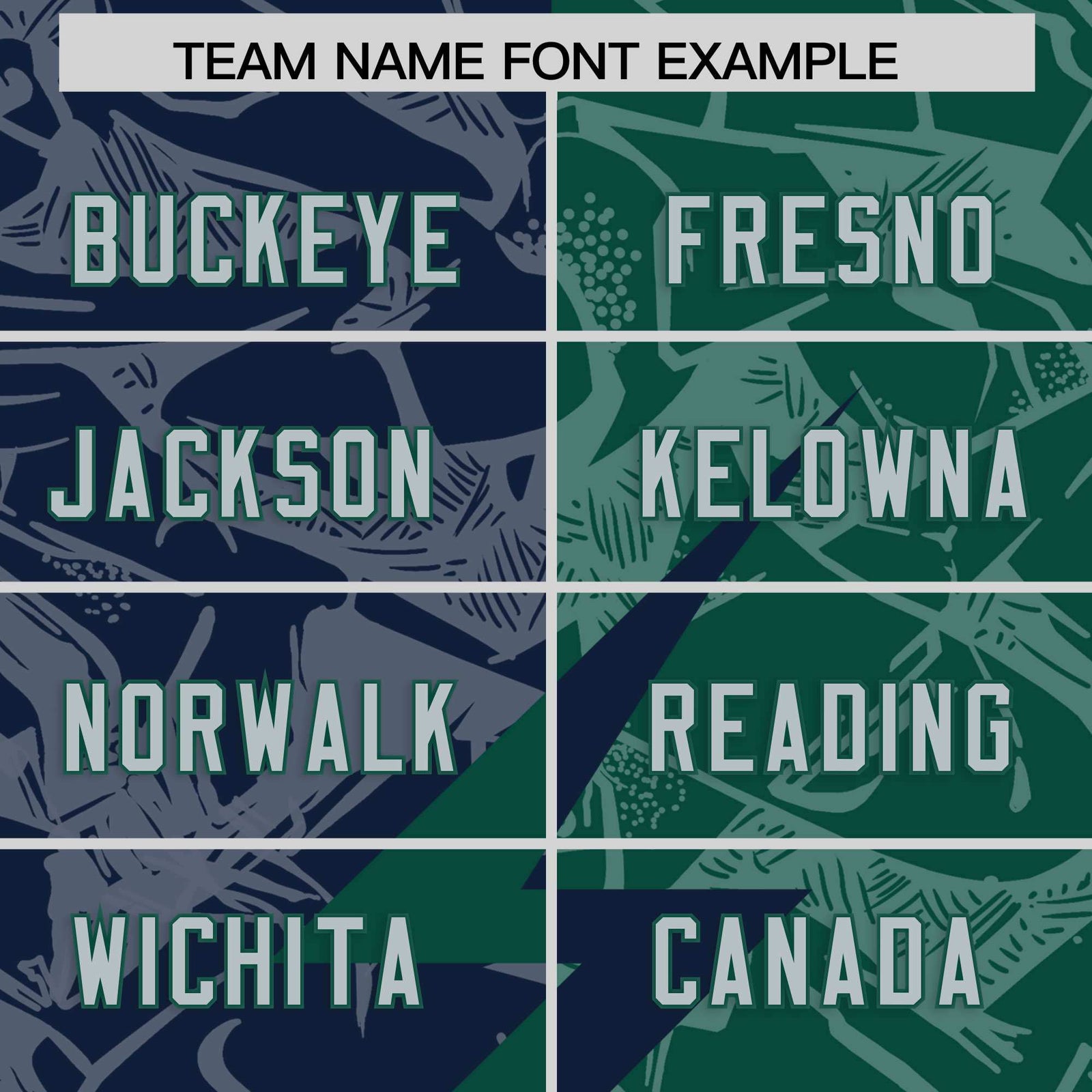 Custom Green Navy Split Personalized Lightning Pattern Football Jersey