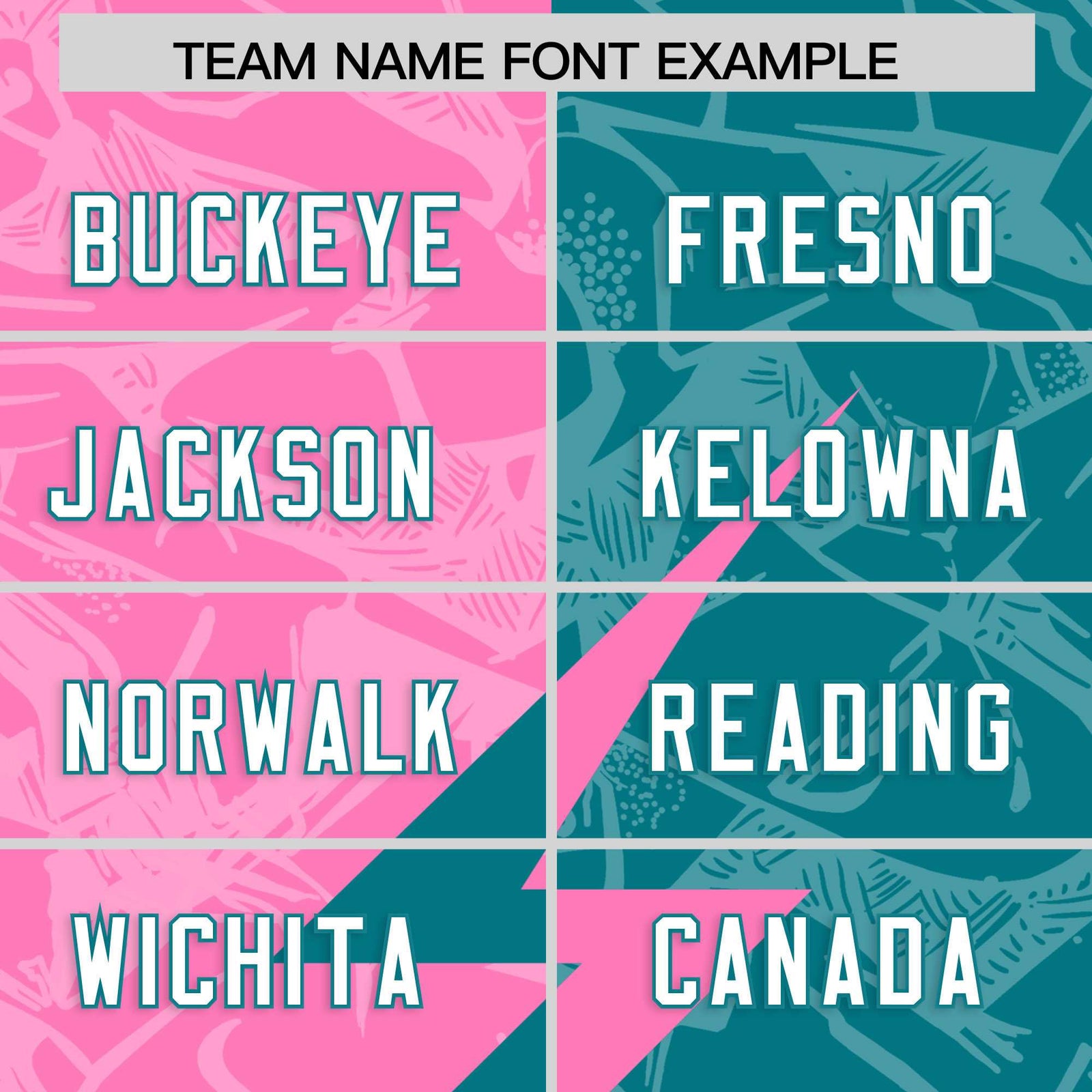 Custom Aqua Pink Split Personalized Lightning Pattern Football Jersey