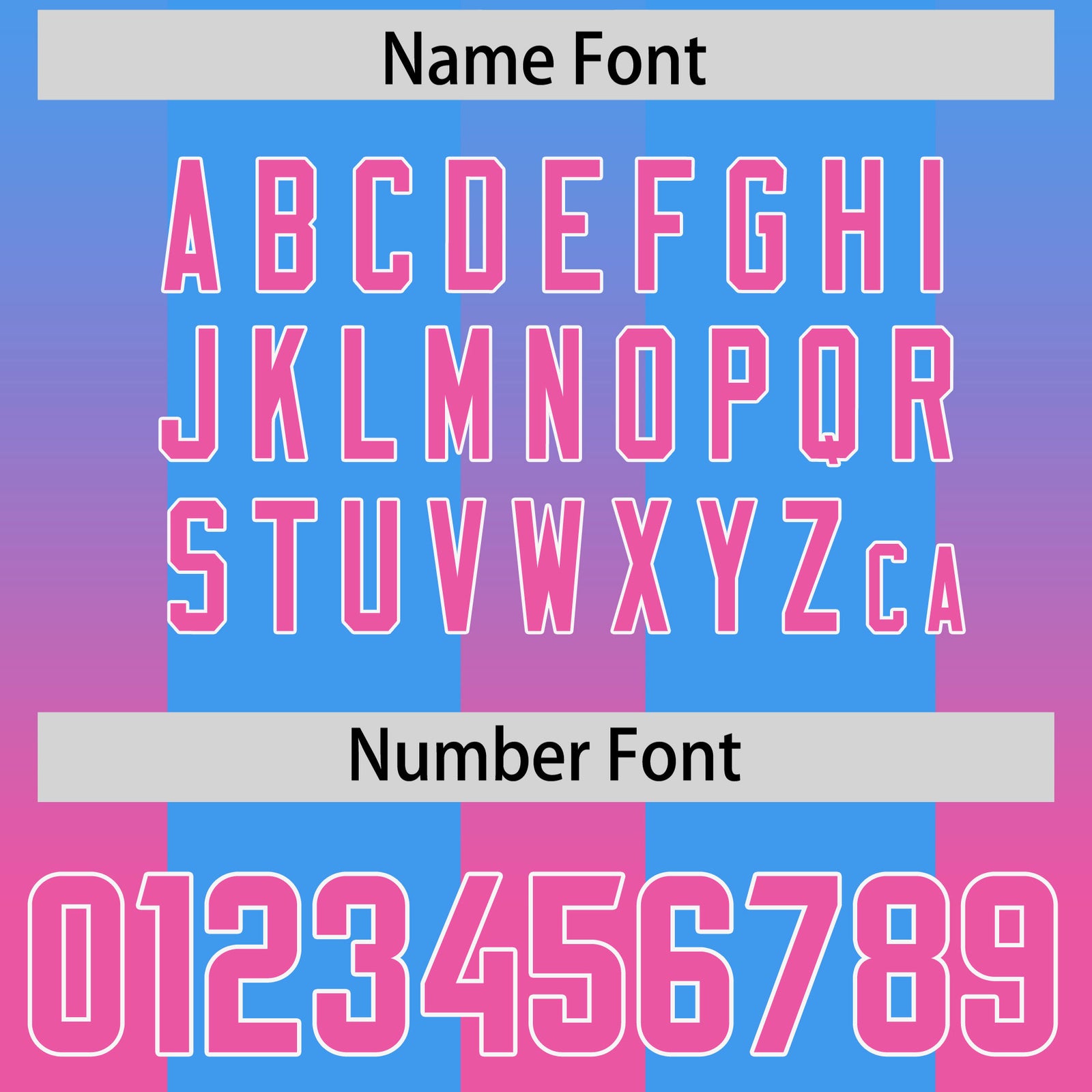 Custom Light Blue Pink Vertical Width Stripe Gradient Fashion Personalized Team Football Jersey