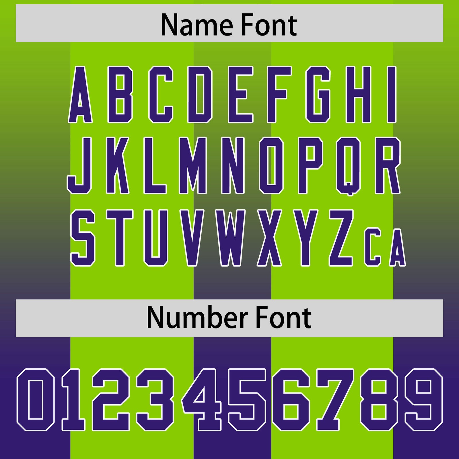Custom Neon Green Purple Vertical Width Stripe Gradient Fashion Personalized Team Football Jersey