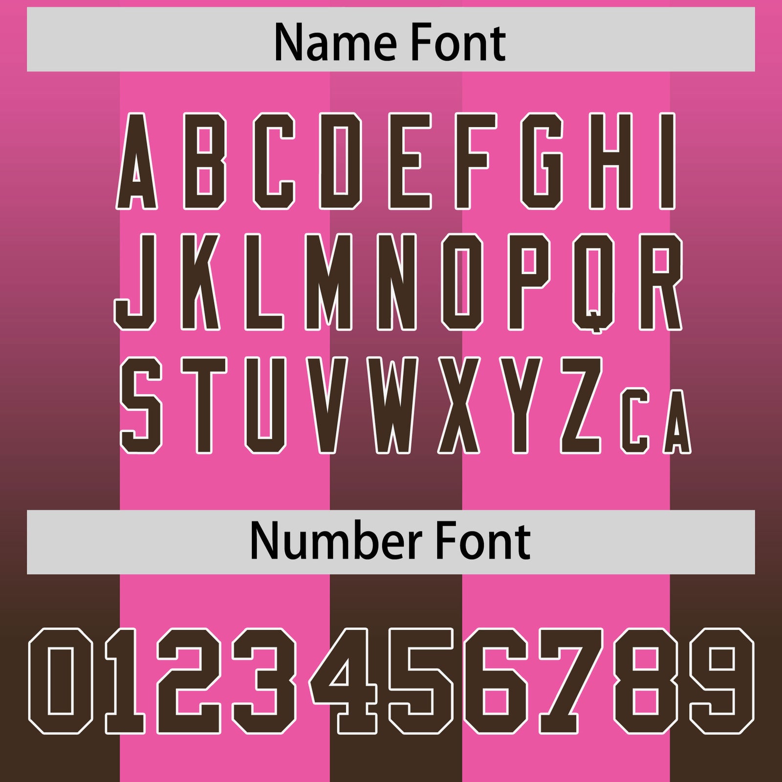 Custom Pink Brown Vertical Width Stripe Gradient Fashion Personalized Team Football Jersey
