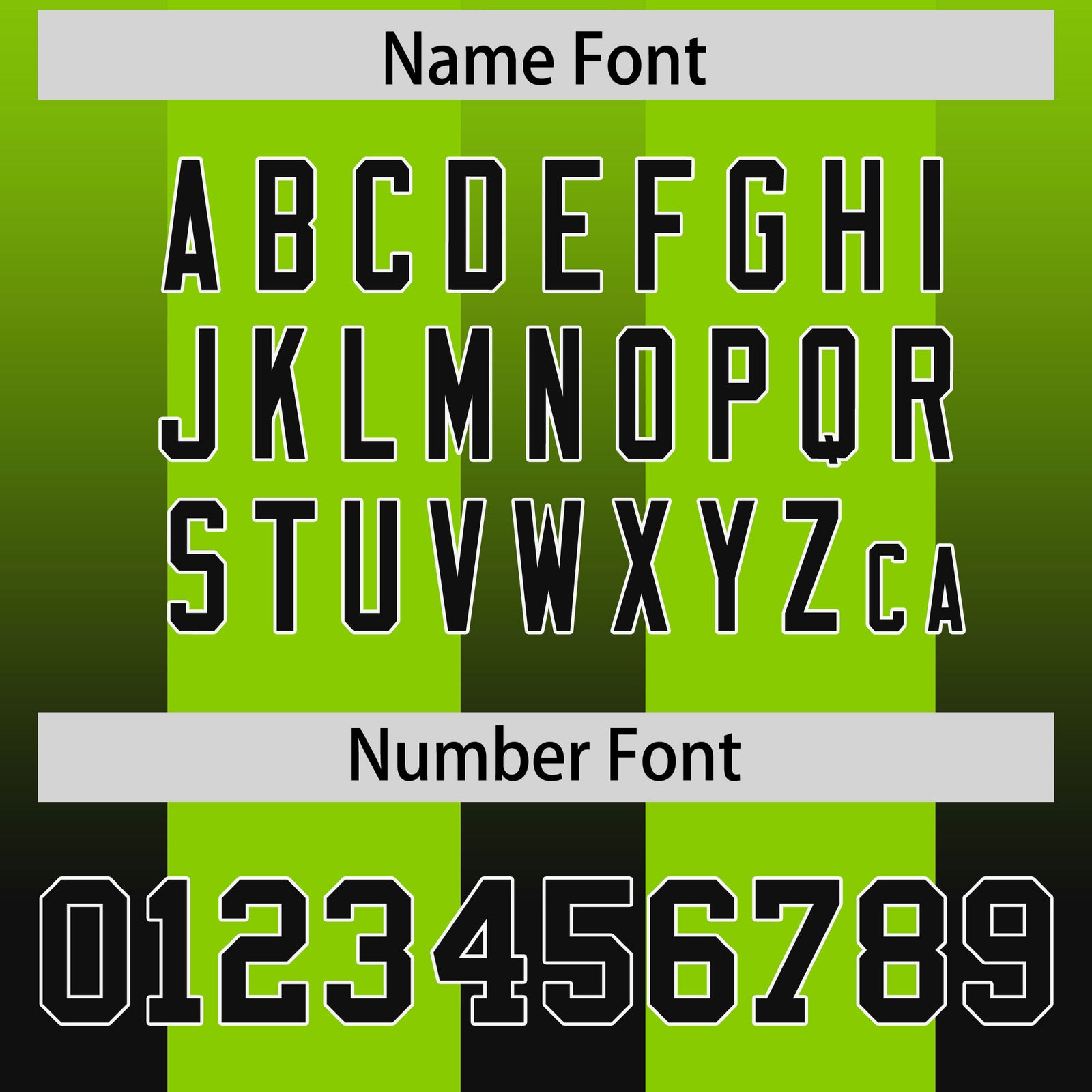 Custom Neon Green Black Vertical Width Stripe Gradient Fashion Personalized Team Football Jersey