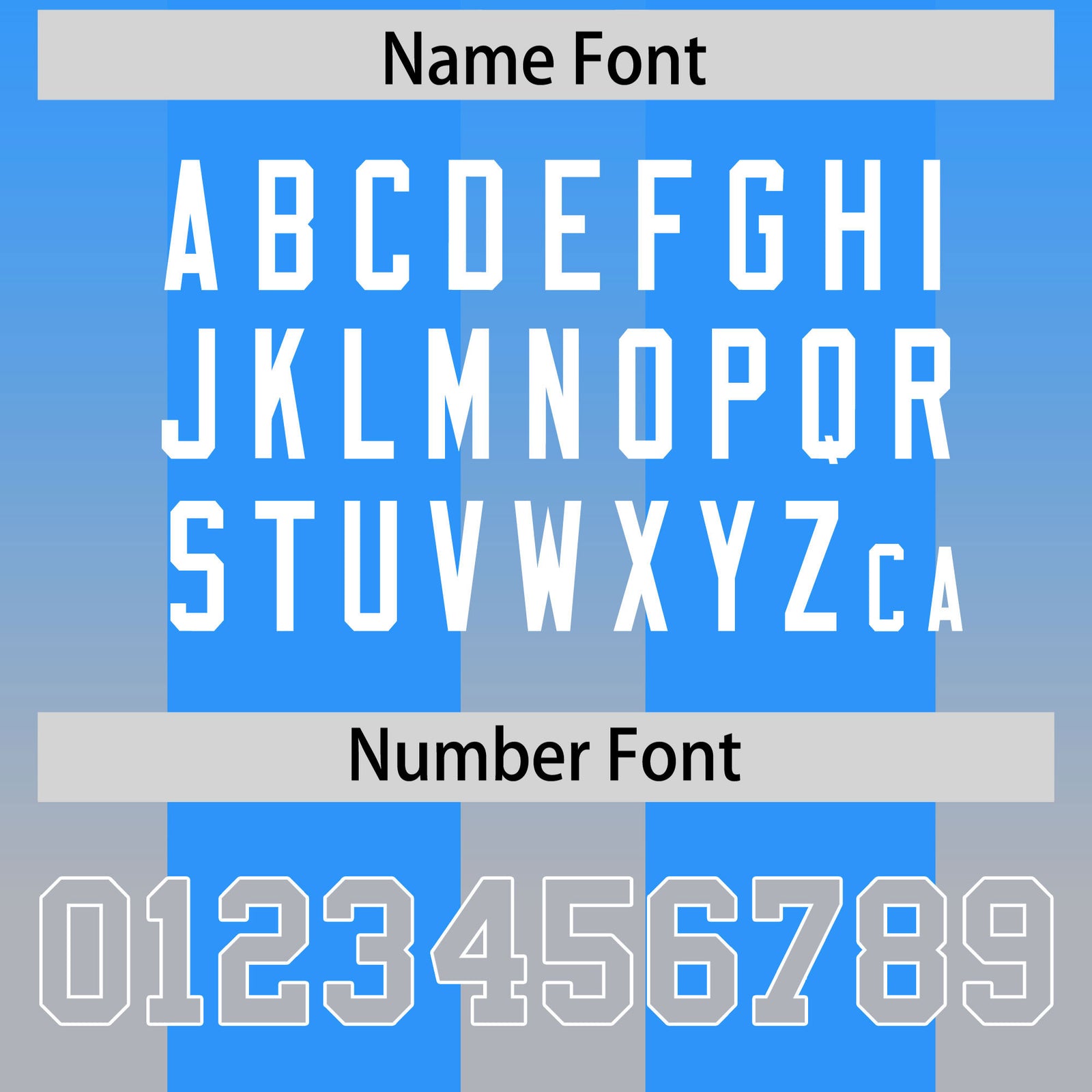 Custom Light Blue Gray Vertical Width Stripe Gradient Fashion Personalized Team Football Jersey