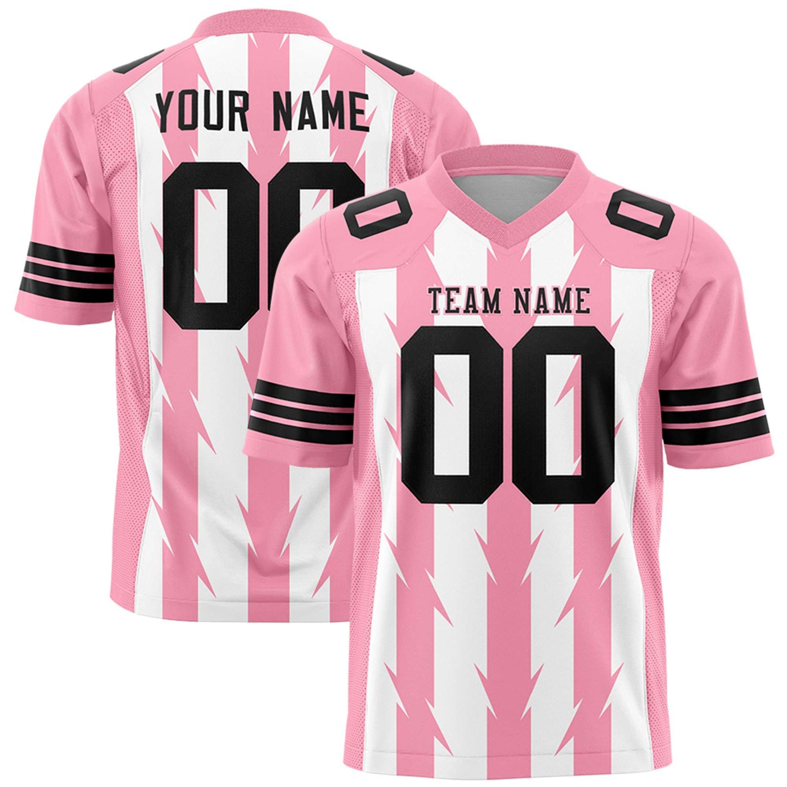 Custom White and Light Pink Graffiti Pattern Practice Flag Football Jerseys For Youth & Mens| KXKSHOP