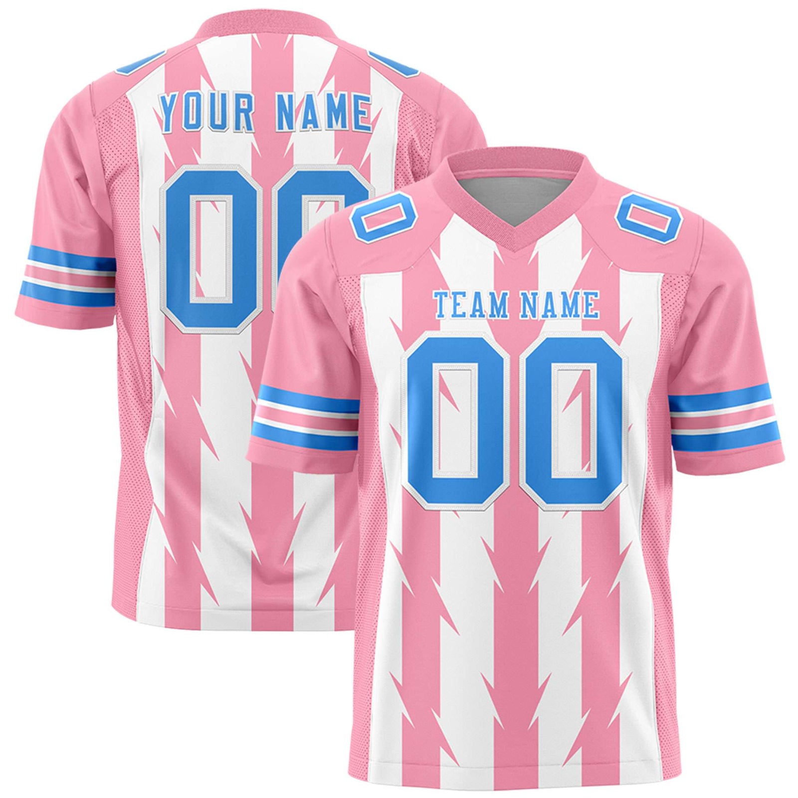 Custom White and Light Pink Graffiti Pattern Practice Flag Football Jerseys For Youth & Mens| KXKSHOP