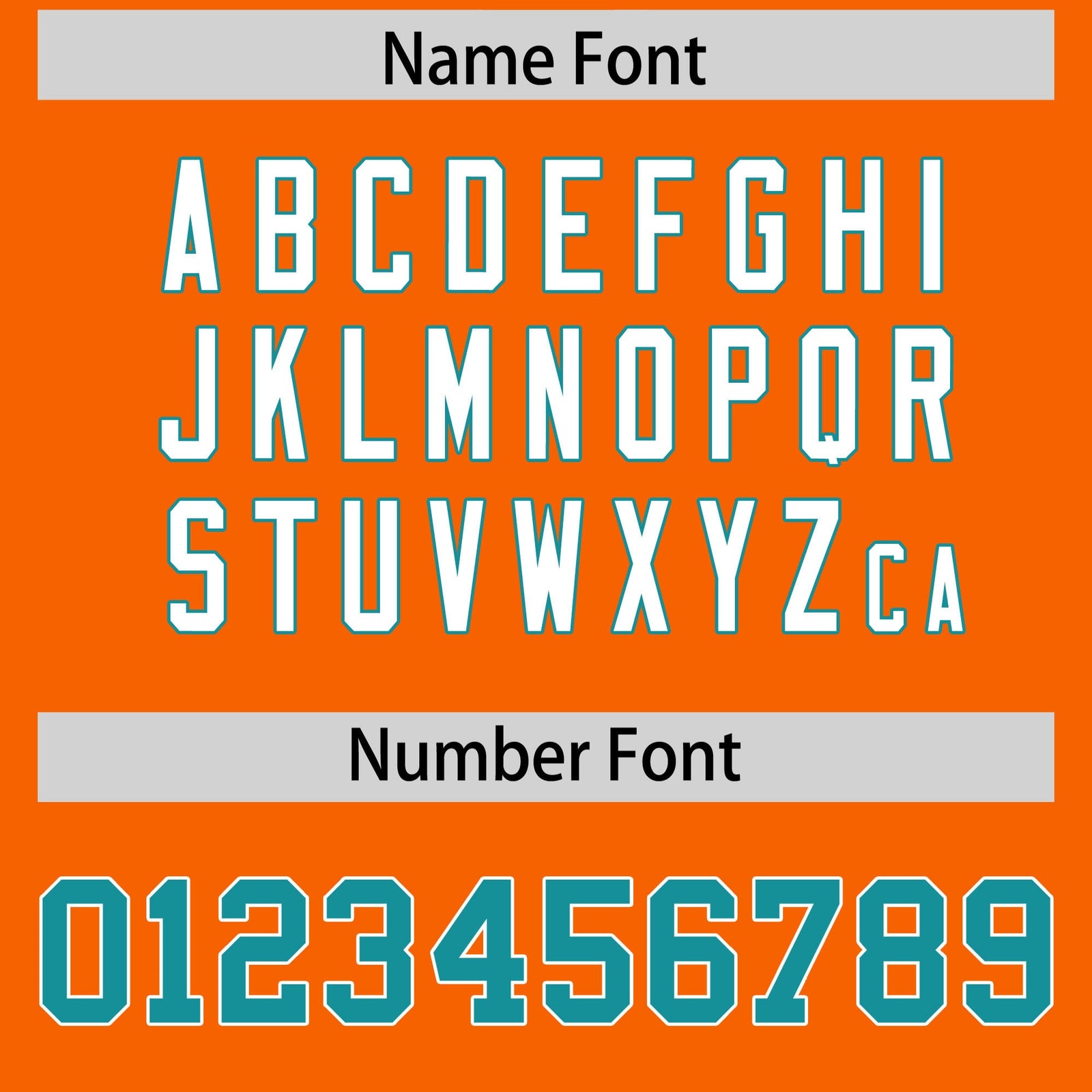 Custom Orange Aqua Personalized Shoulder Star Pattern Flag Football Jersey