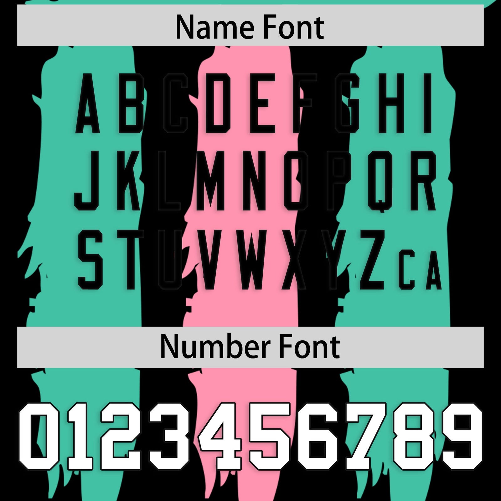 Custom Flag Football Jersey | Black Bright Green and Light Pink Graffiti Pattern Practice 7on7 Uniforms | Add name, number & logo| KXKSHOP