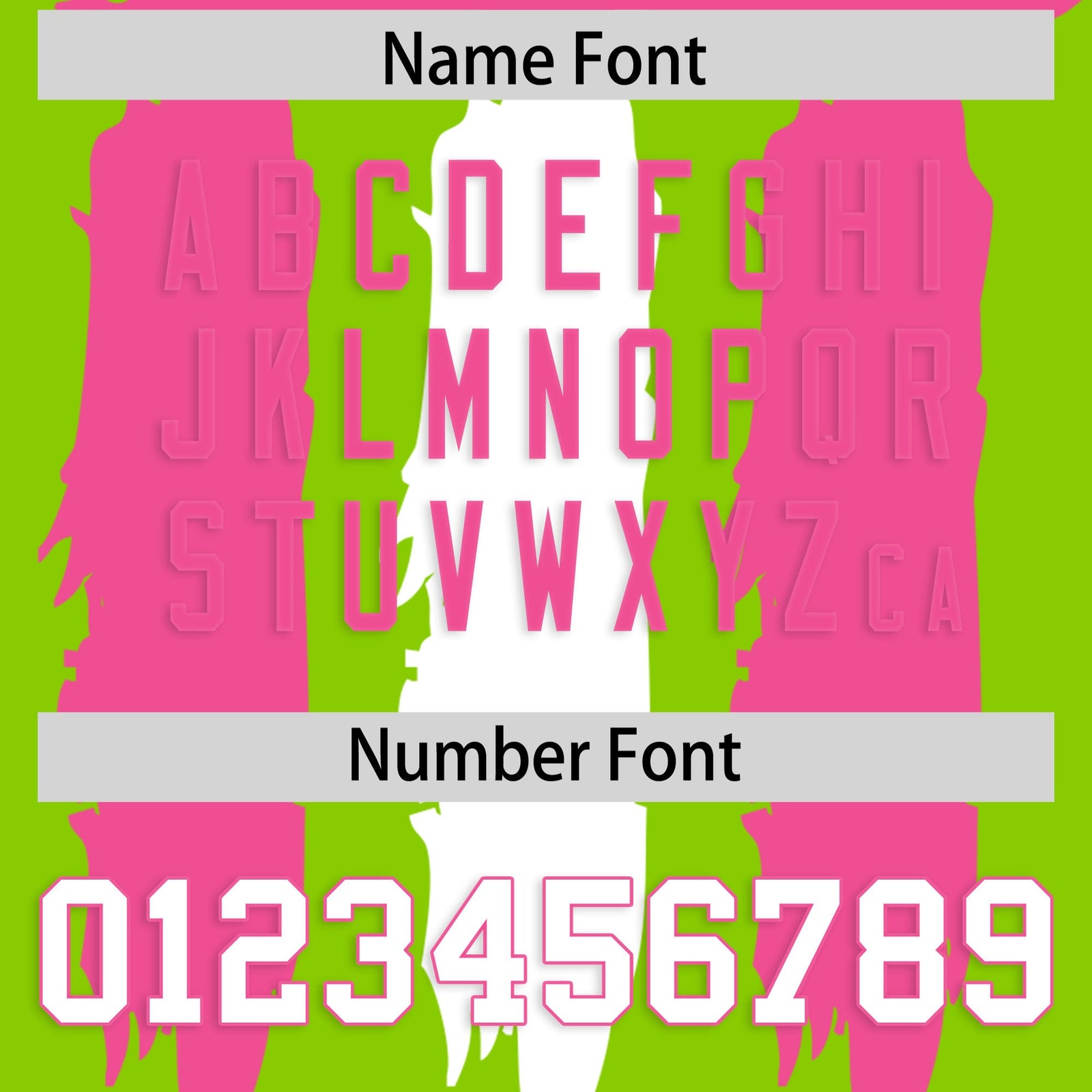 Custom Flag Football Jersey | Neon Green Pink and White Graffiti Pattern Practice 7on7 Uniforms | Add name, number & logo| KXKSHOP