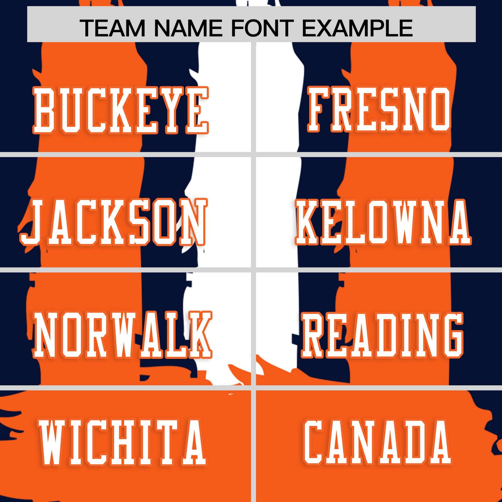 Custom Flag Football Jersey | Navy Orange and White Graffiti Pattern Practice 7on7 Uniforms | Add name, number & logo| KXKSHOP